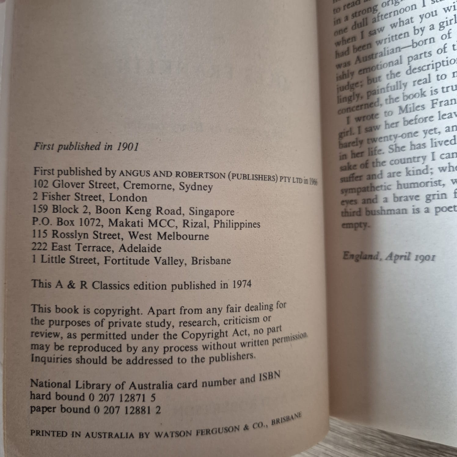 'My Brilliant Career' by Miles Franklin