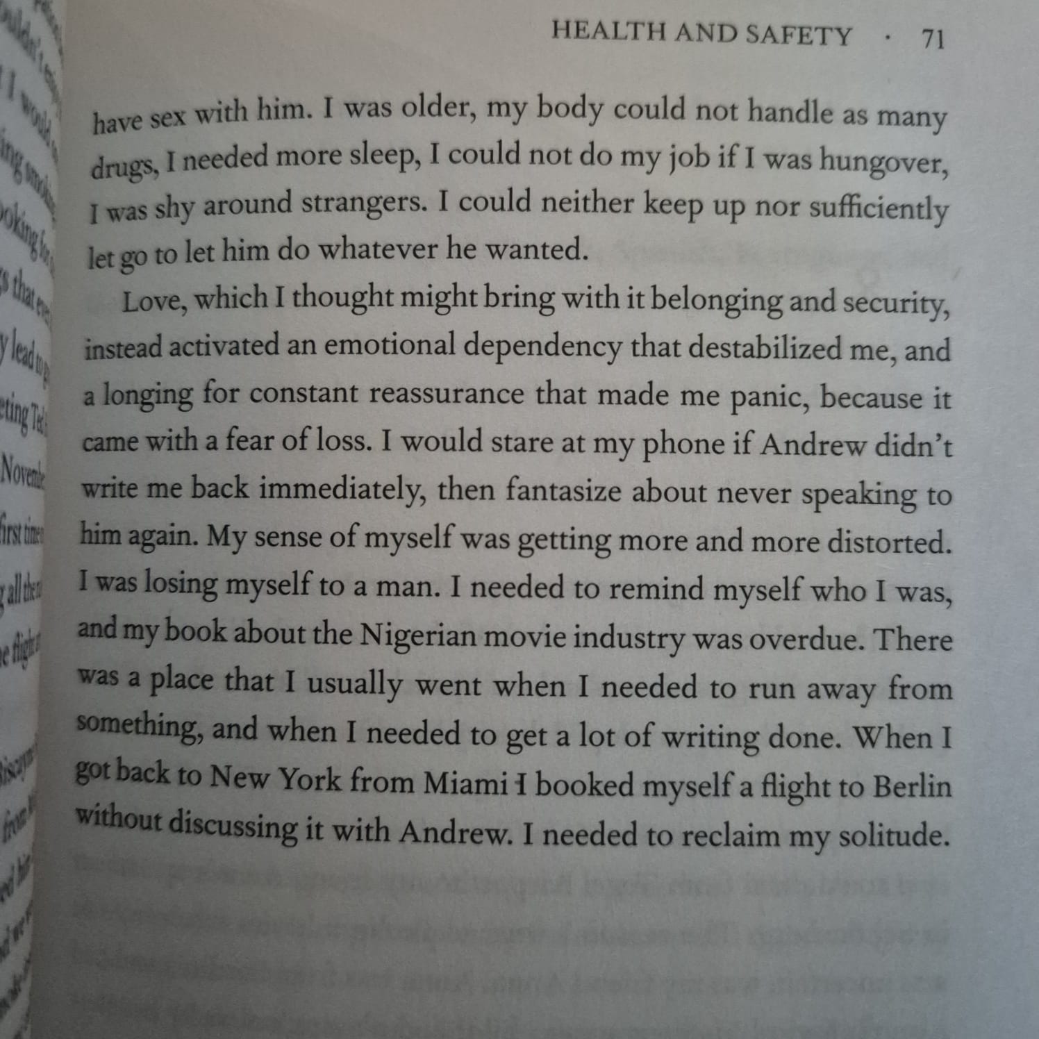 'Health and Safety: A Breakdown' by Emily Witt