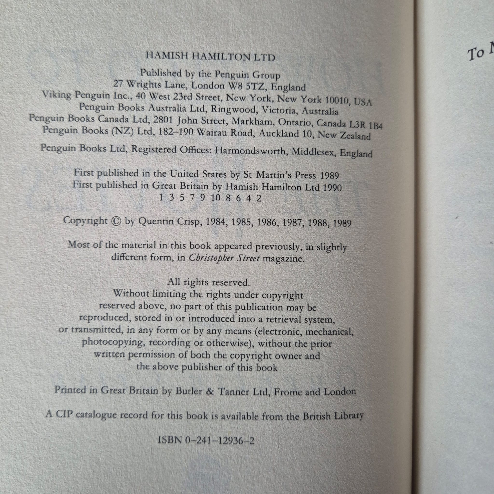 'How to Go to the Movies: A Guide for the Perplexed' by Quentin Crisp