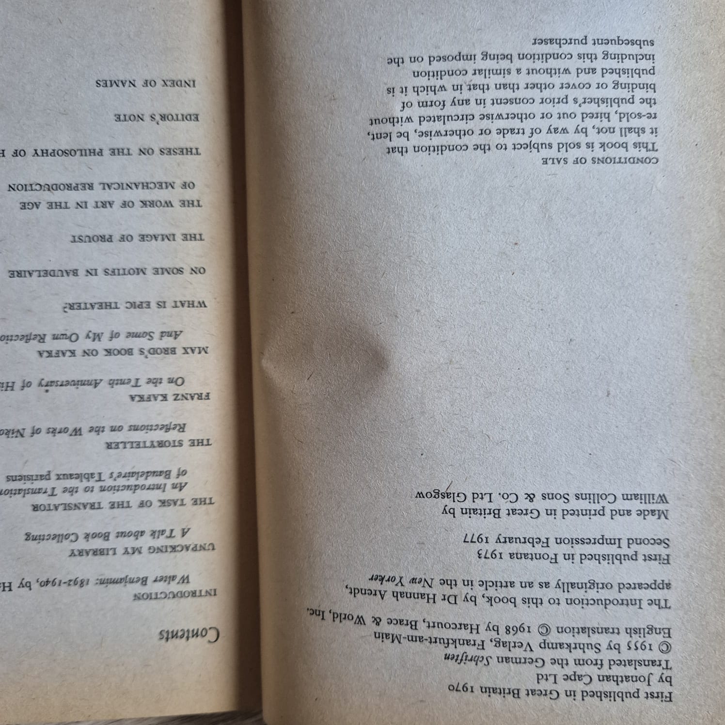 'Illuminations' by Walter Benjamin
