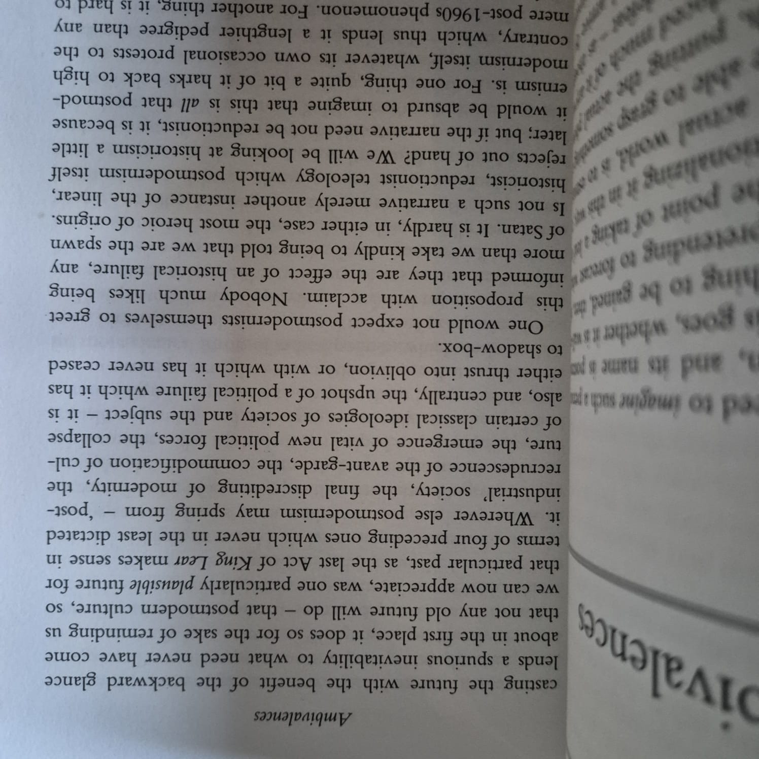 'The Illusions of Postmodernism' by Terry Eagleton