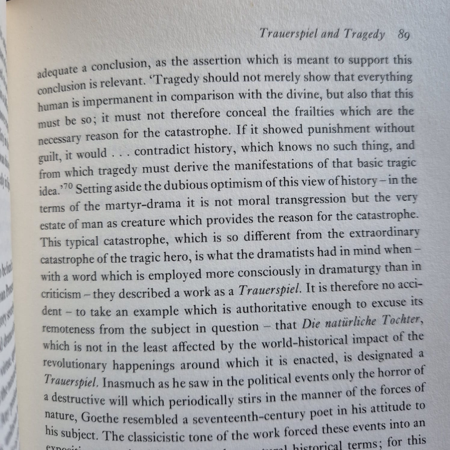 'The Origin of German Tragic Drama' by Walter Benjamin