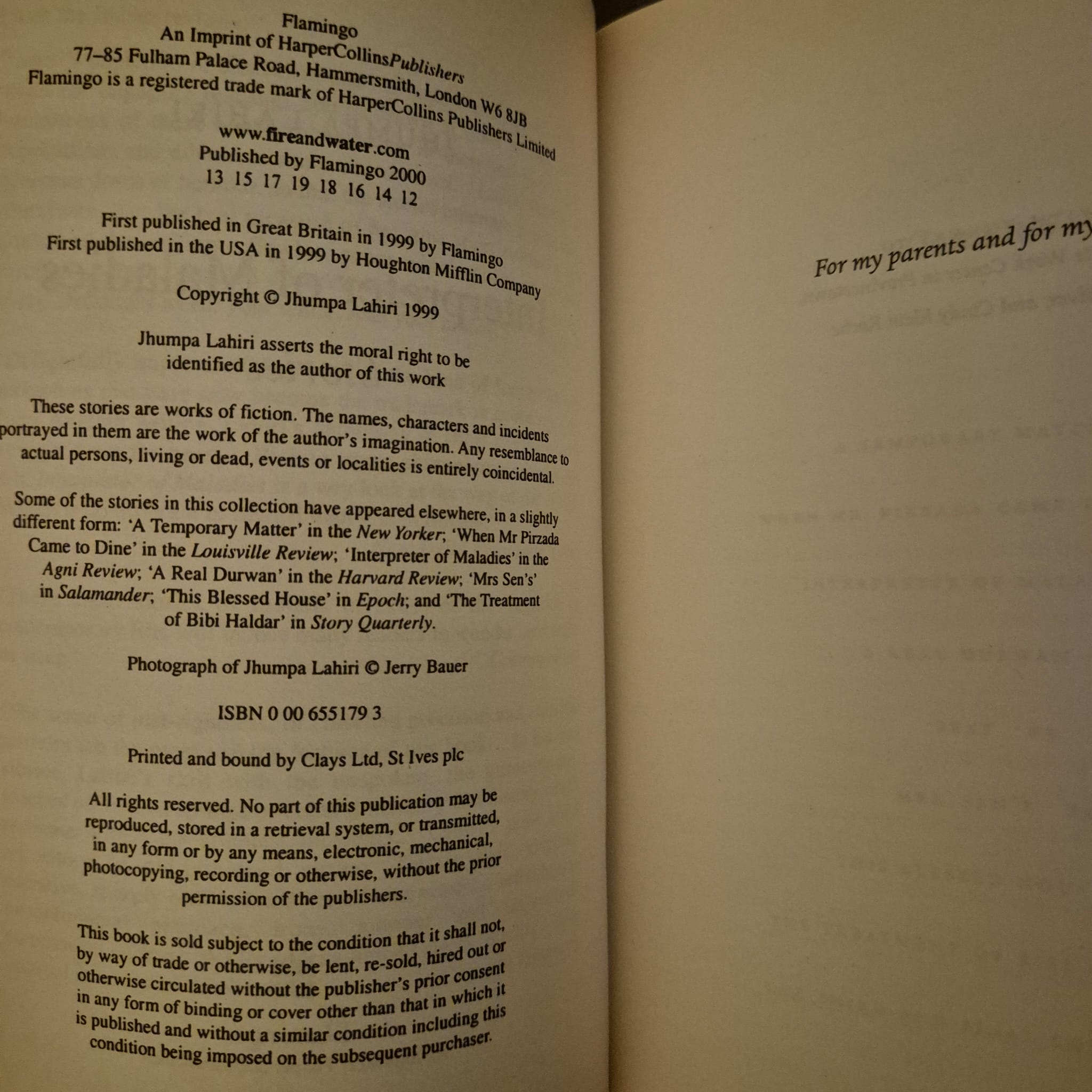 'Interpreter of Maladies' by Jhumpa Lahiri