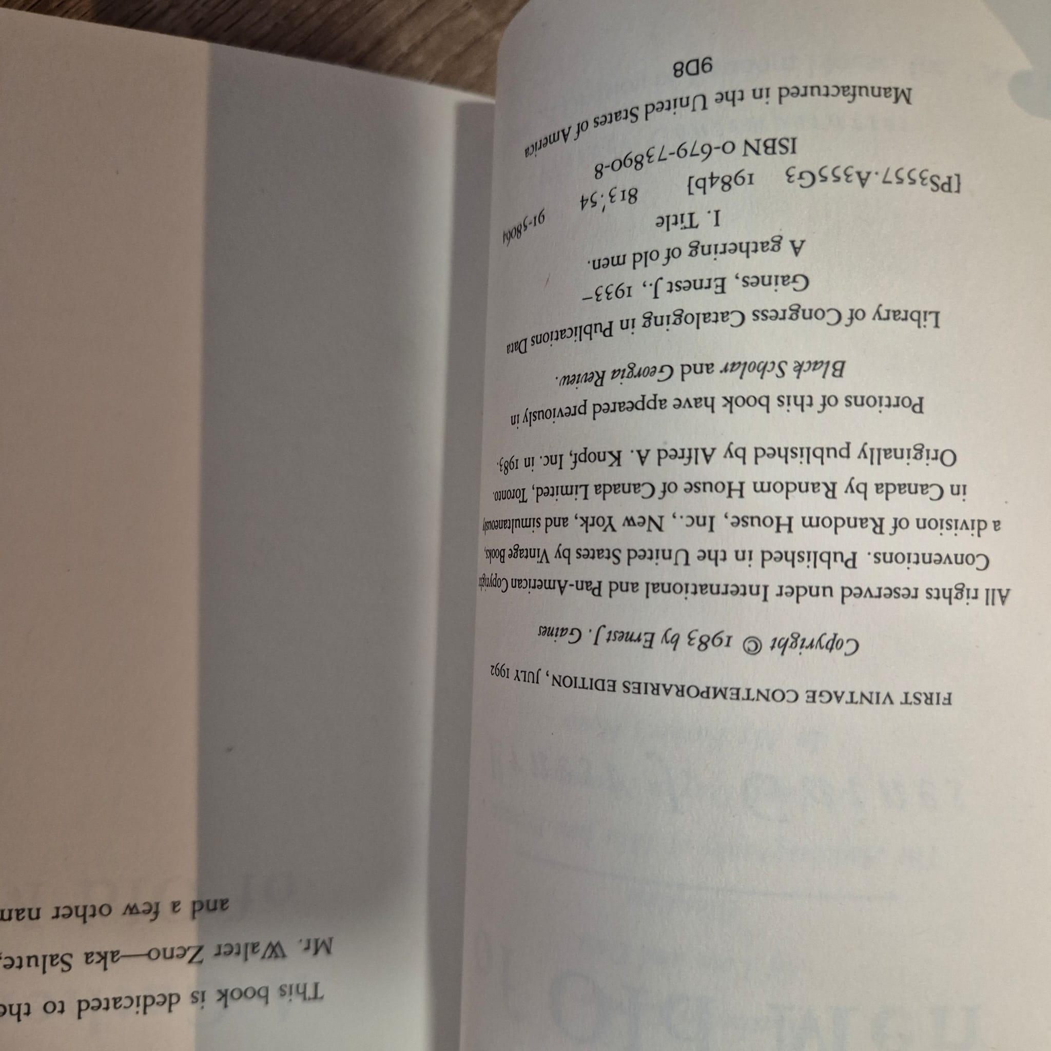 'A Gathering of Old Men' by Ernest J. Gaines