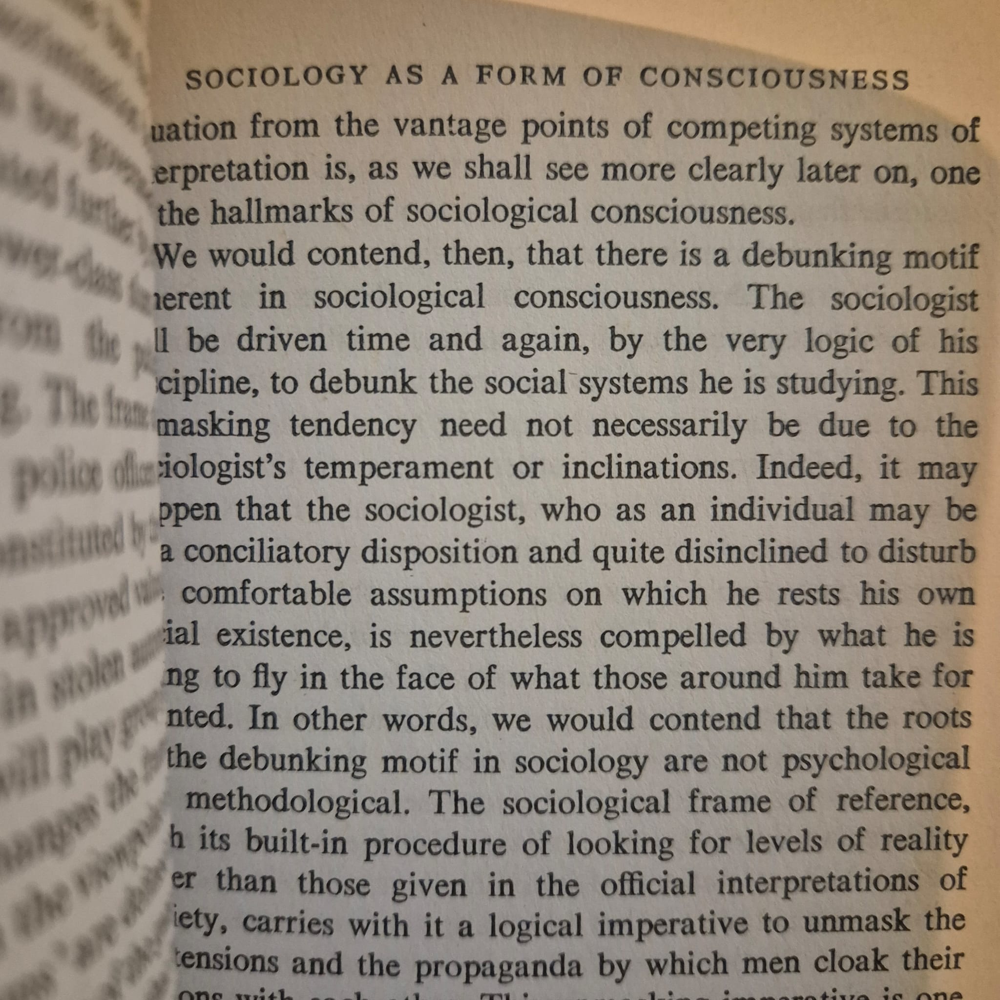 'Invitation to Sociology: A Humanistic Perspective' by Peter L. Berger