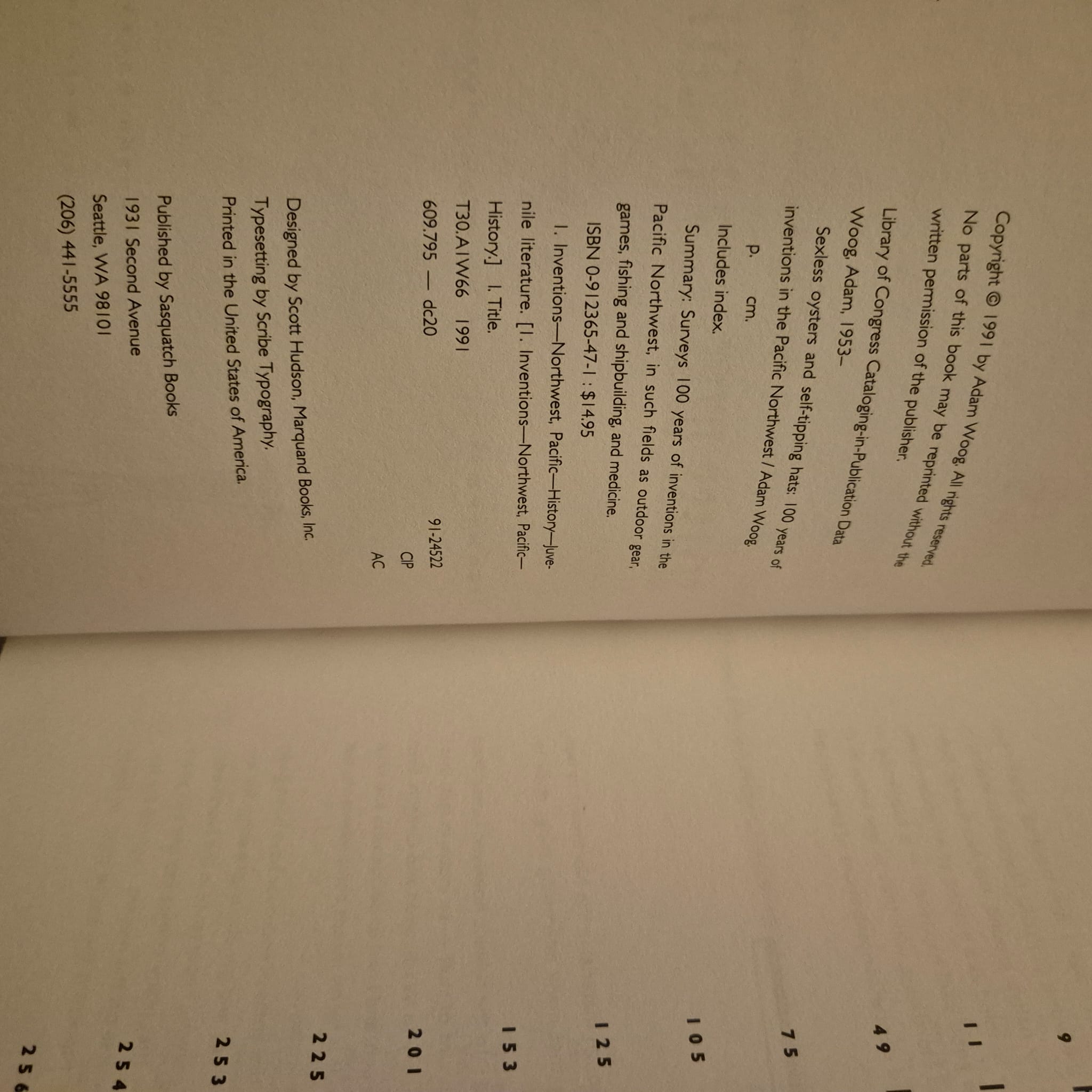 'Sexless Oysters and Self-Tipping Hats' by Adam Woog