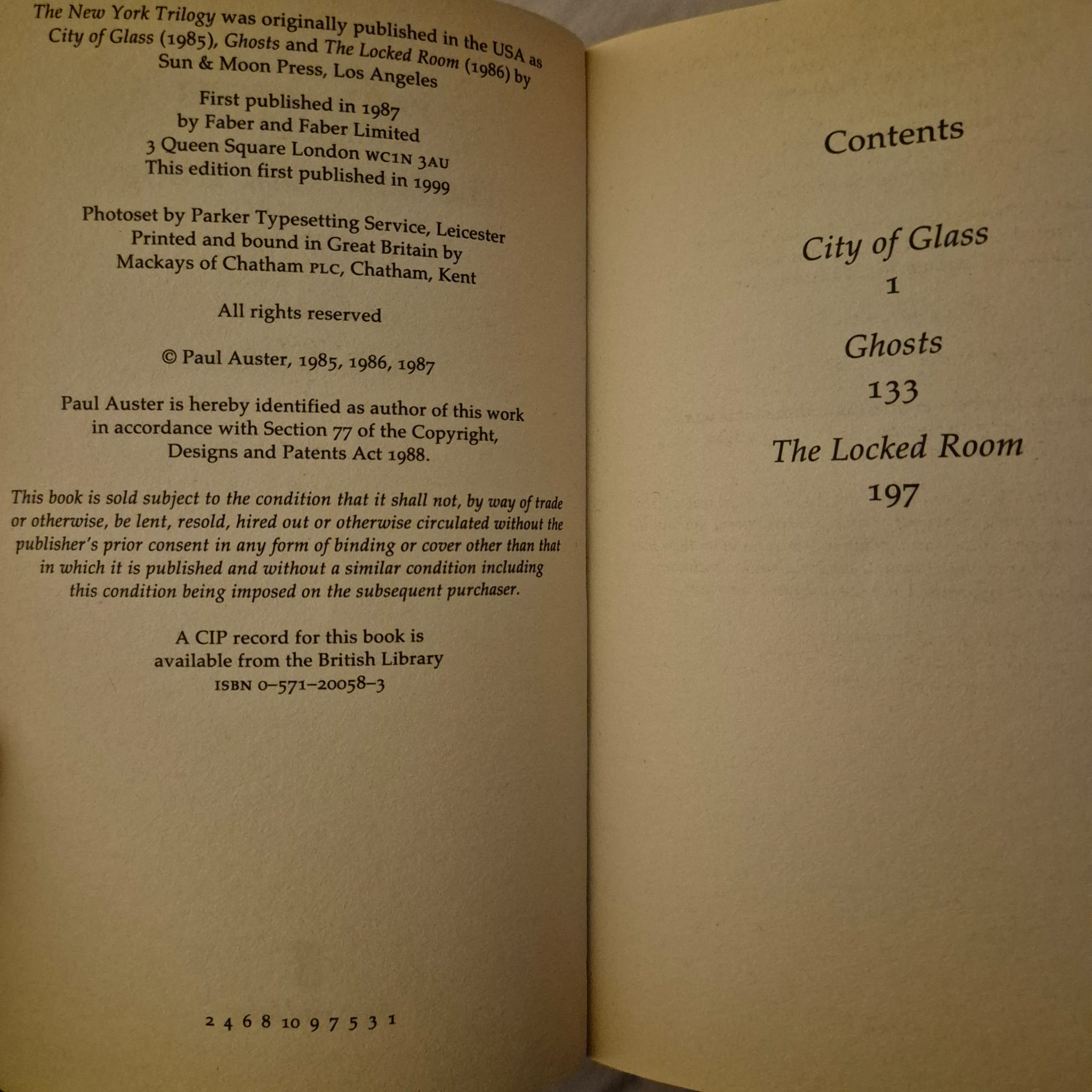 'The New York Trilogy' by Paul Auster