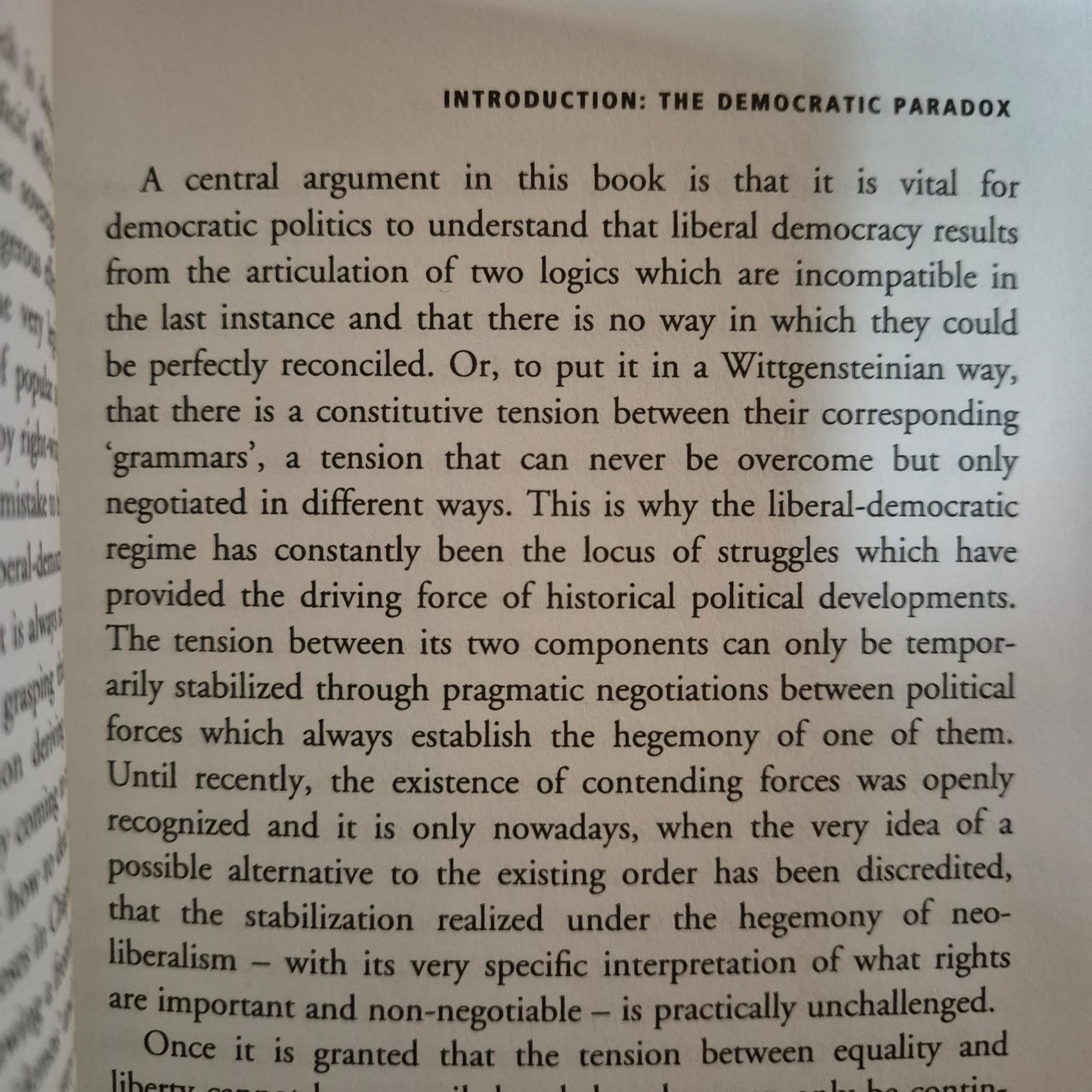 'The Democratic Paradox' by Chantal Mouffe