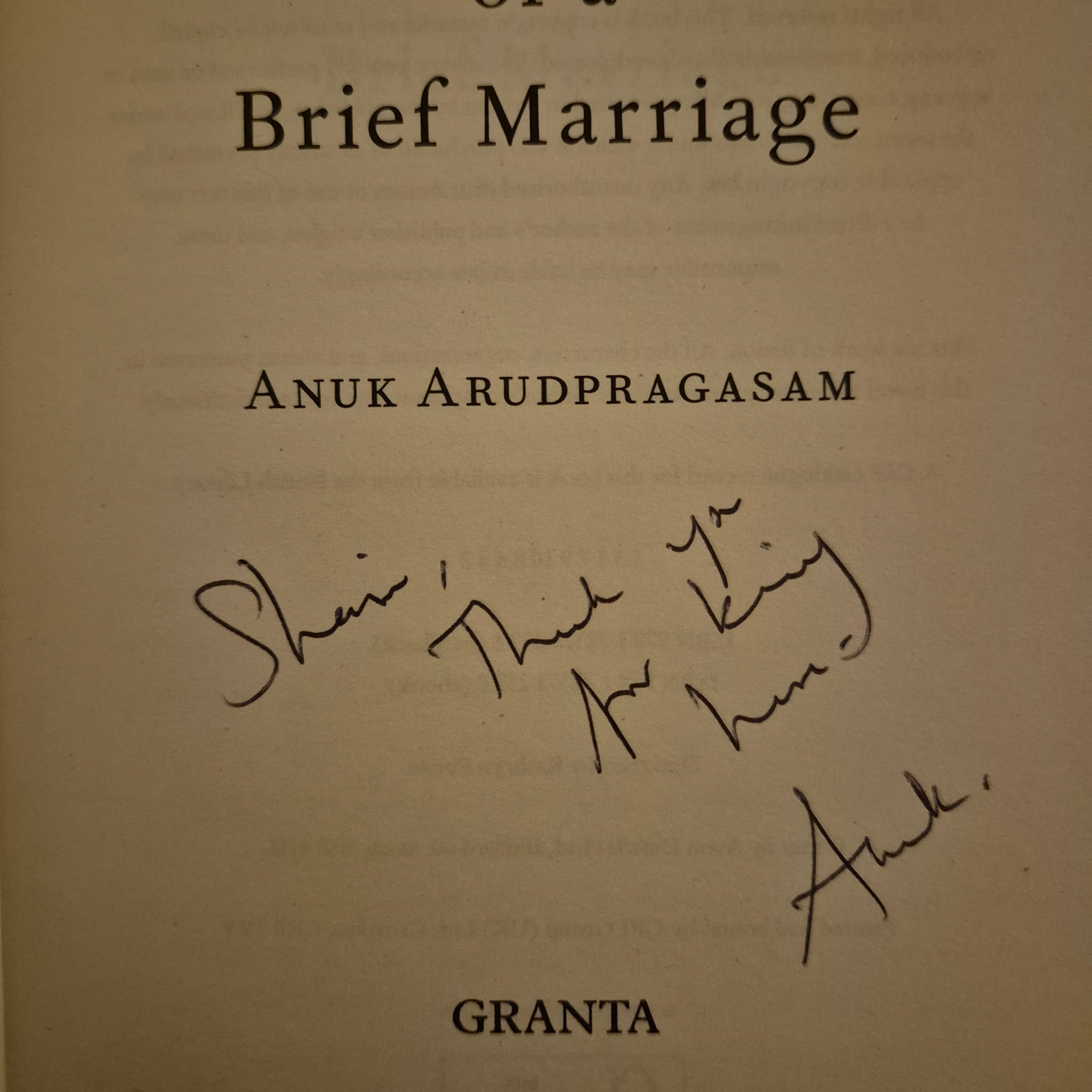 'The Story of a Brief Marriage' by Anuk Arudpragasam