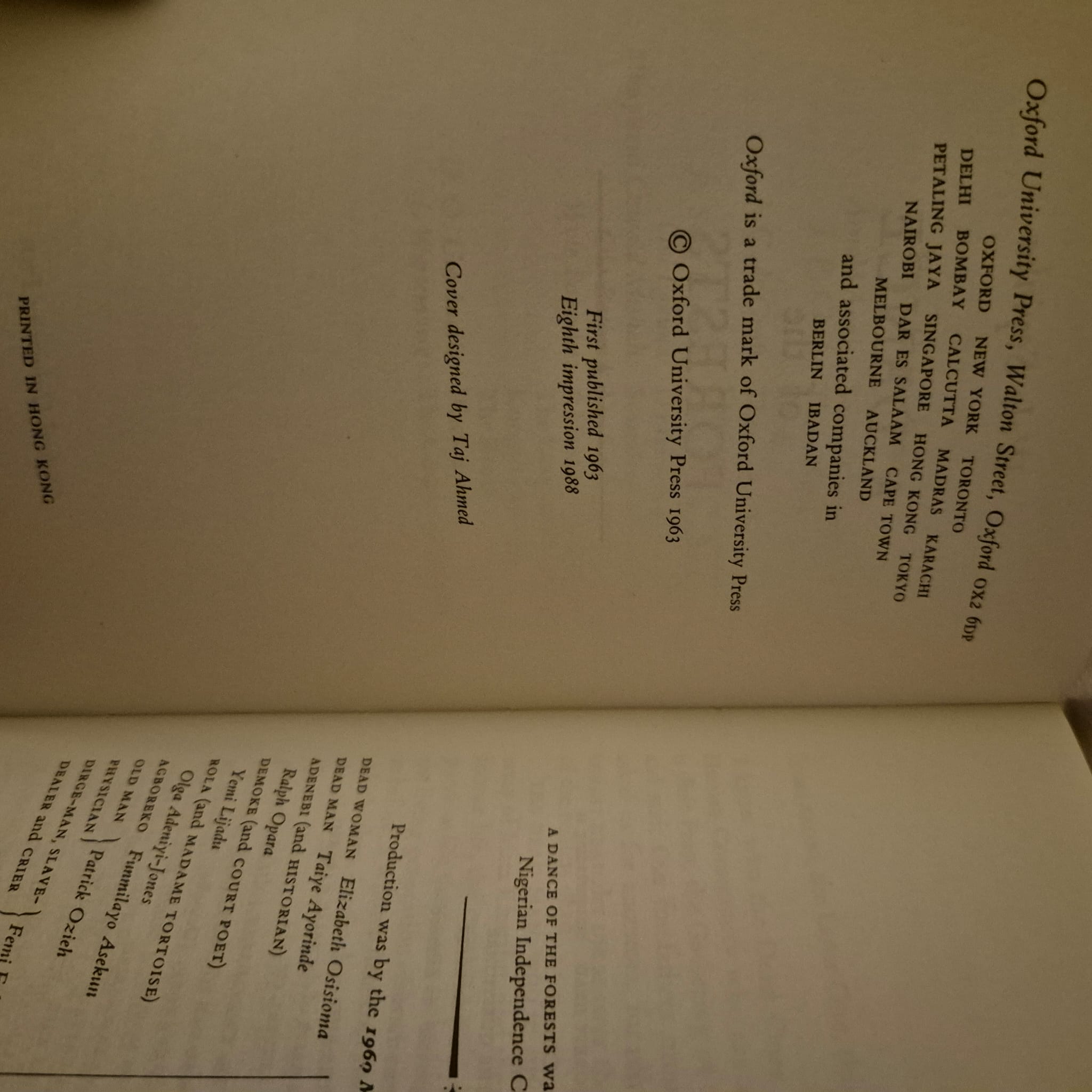 'A Dance of the Forests' by Wole Soyinka