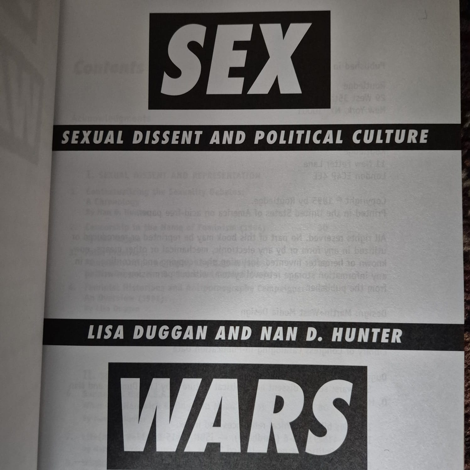 'Sex Wars: Sexual Dissent and Political Culture' by Lisa Duggan and Nan D. Hunter