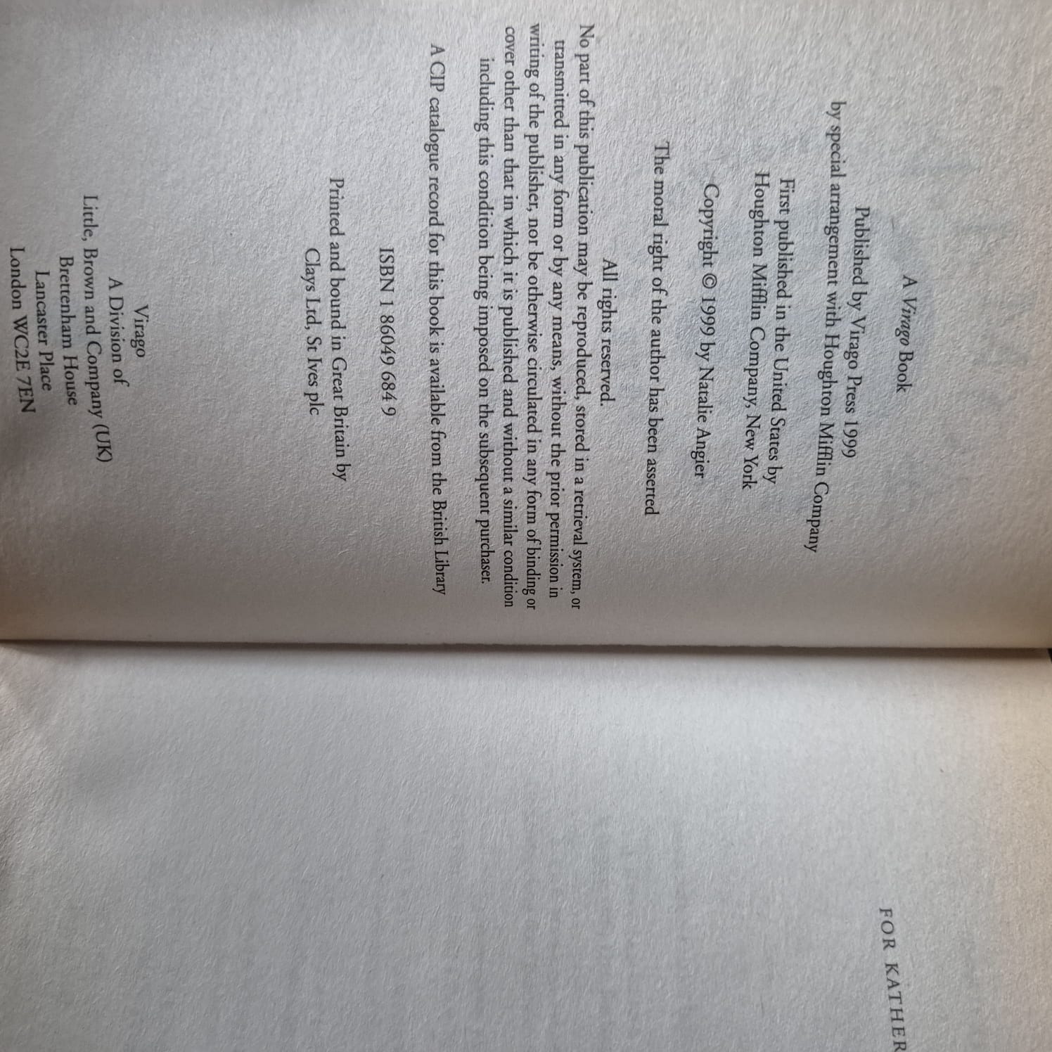 'Woman: An Intimate Geography' by Natalie Angier