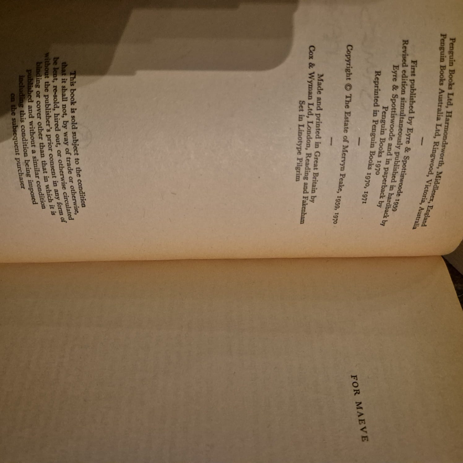 'The Gormenghast Trilogy: Titus Groan, Gormenghast & Titus Alone' by Mervyn Peake