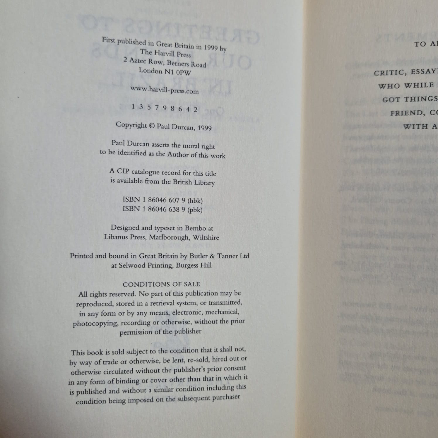 'Greetings to Our Friends in Brazil' by Paul Durcan