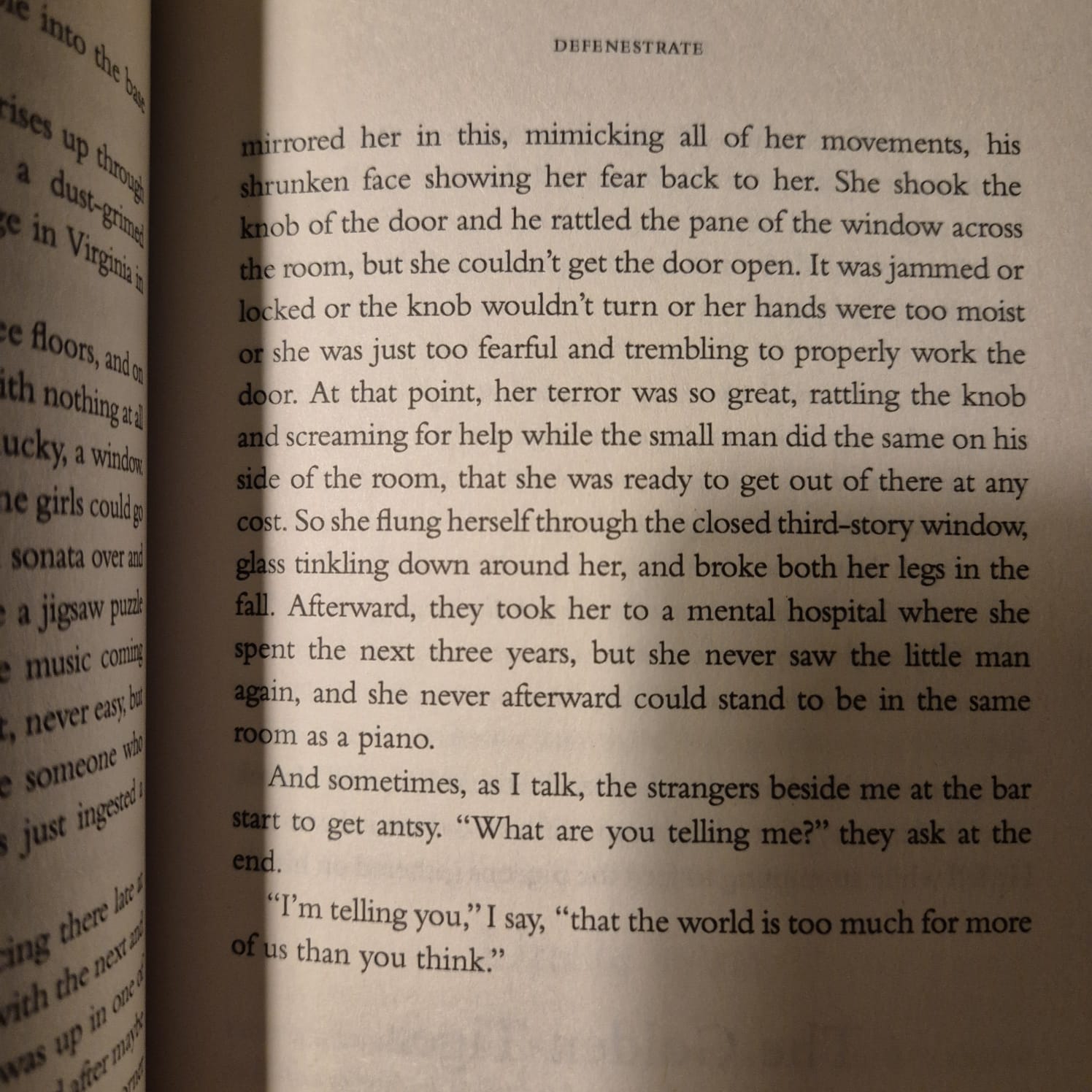 'Defenestrate' by Renée Branum