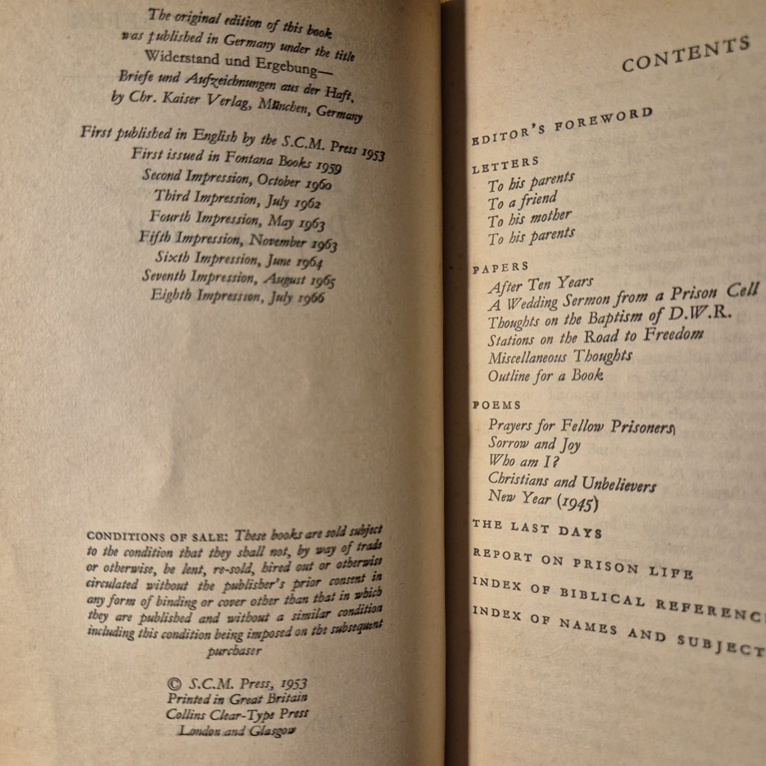 'Letters and Papers from Prison' by Dietrich Bonhoeffer