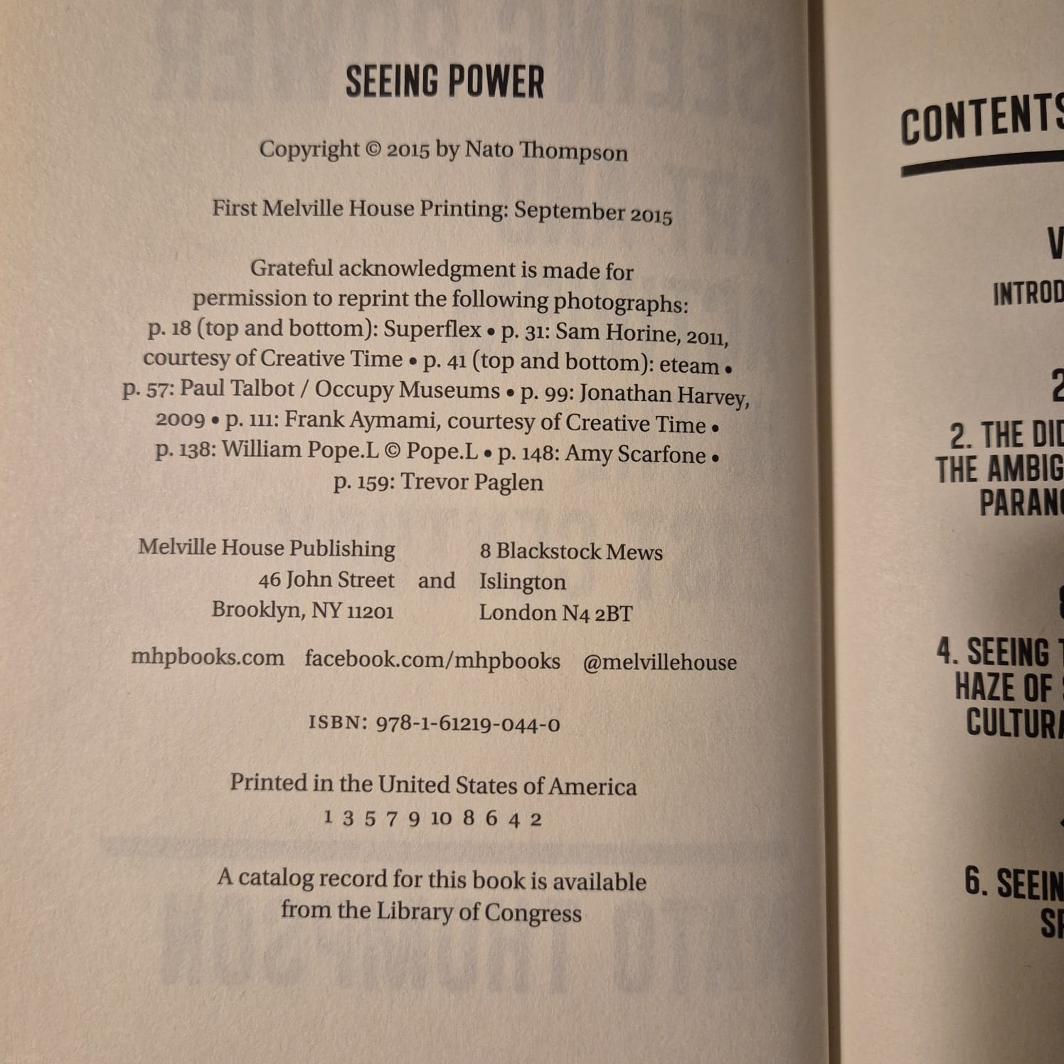 'Seeing Power: Art and Activism in the 21st Century' by Nato Thompson