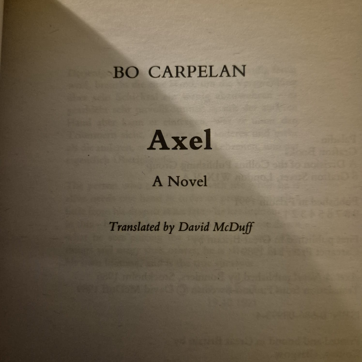 'Axel' by Bo Carpelan
