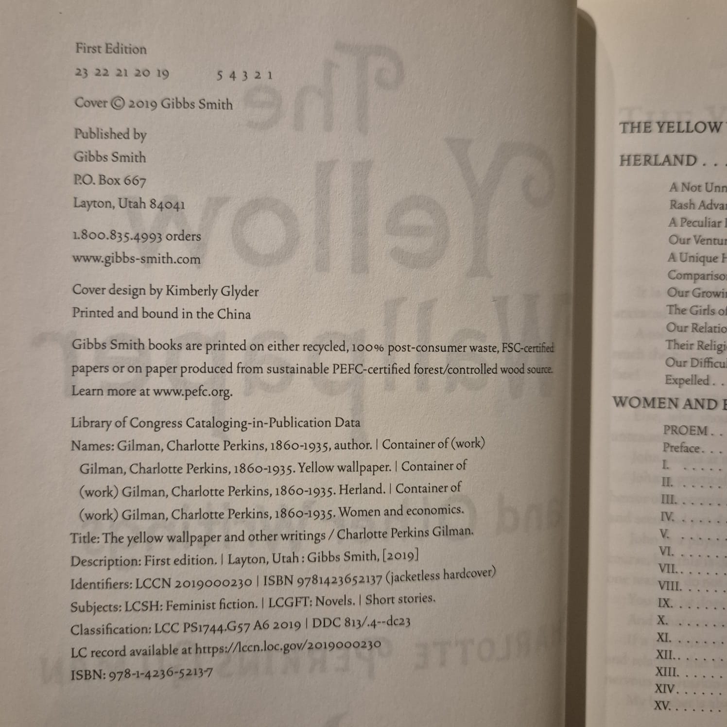 'The Yellow Wallpaper and Other Writings' by Charlotte Perkins Gilman