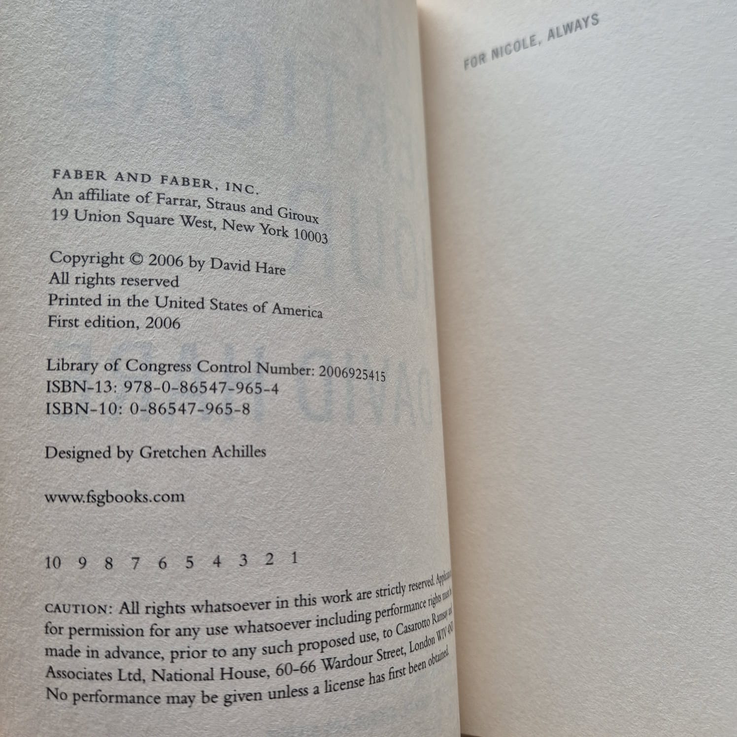 'The Vertical Hour' by David Hare