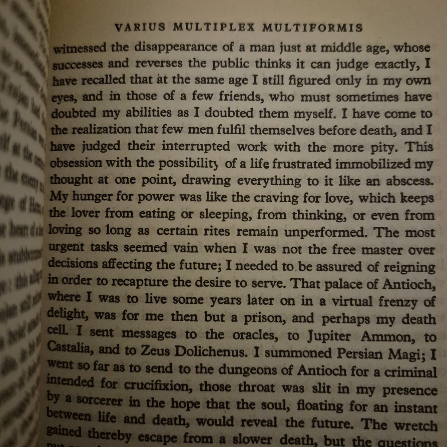'Memoirs of Hadrian' by Marguerite Yourcenar