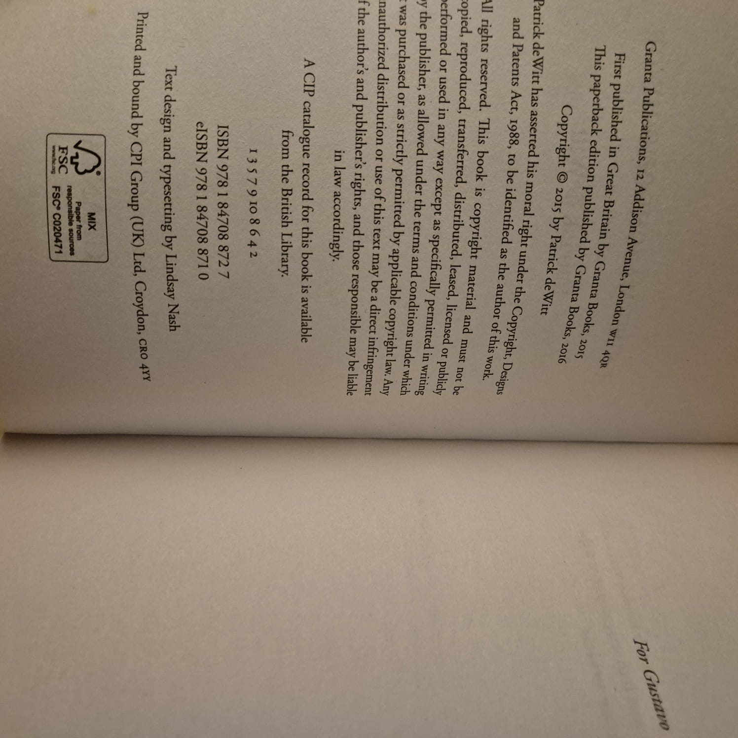 'Undermajordomo Minor' by Patrick deWitt