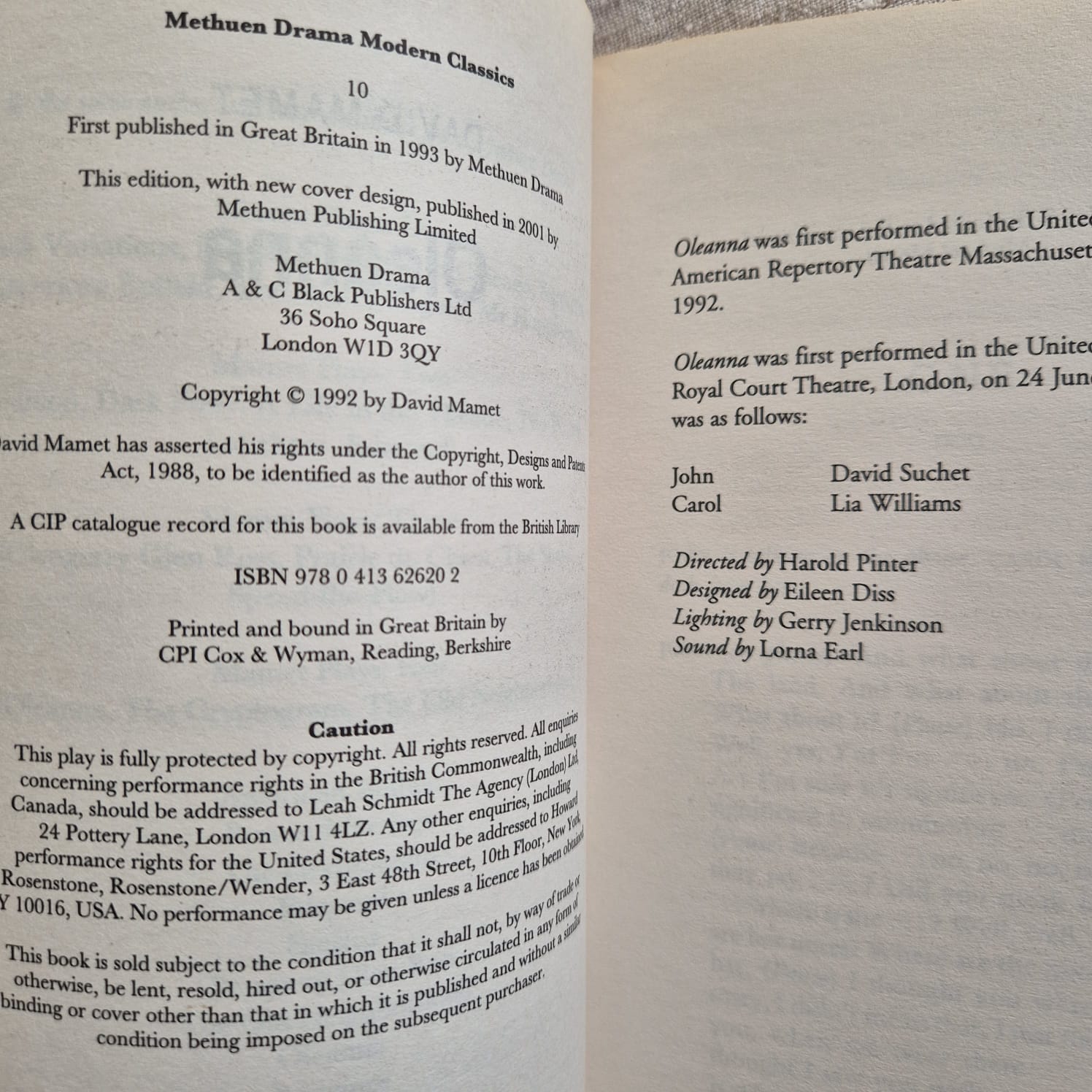 'Oleanna' by David Mamet