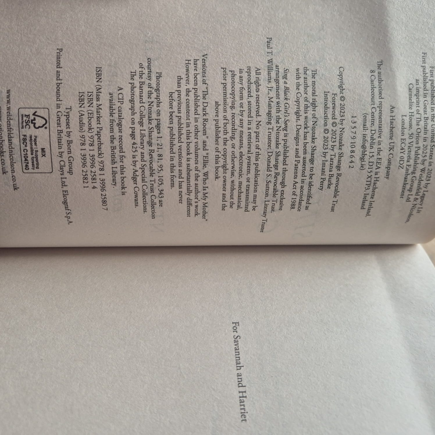 'Sing a Black Girl's Song: The Unpublished Works' by Ntozake Shange