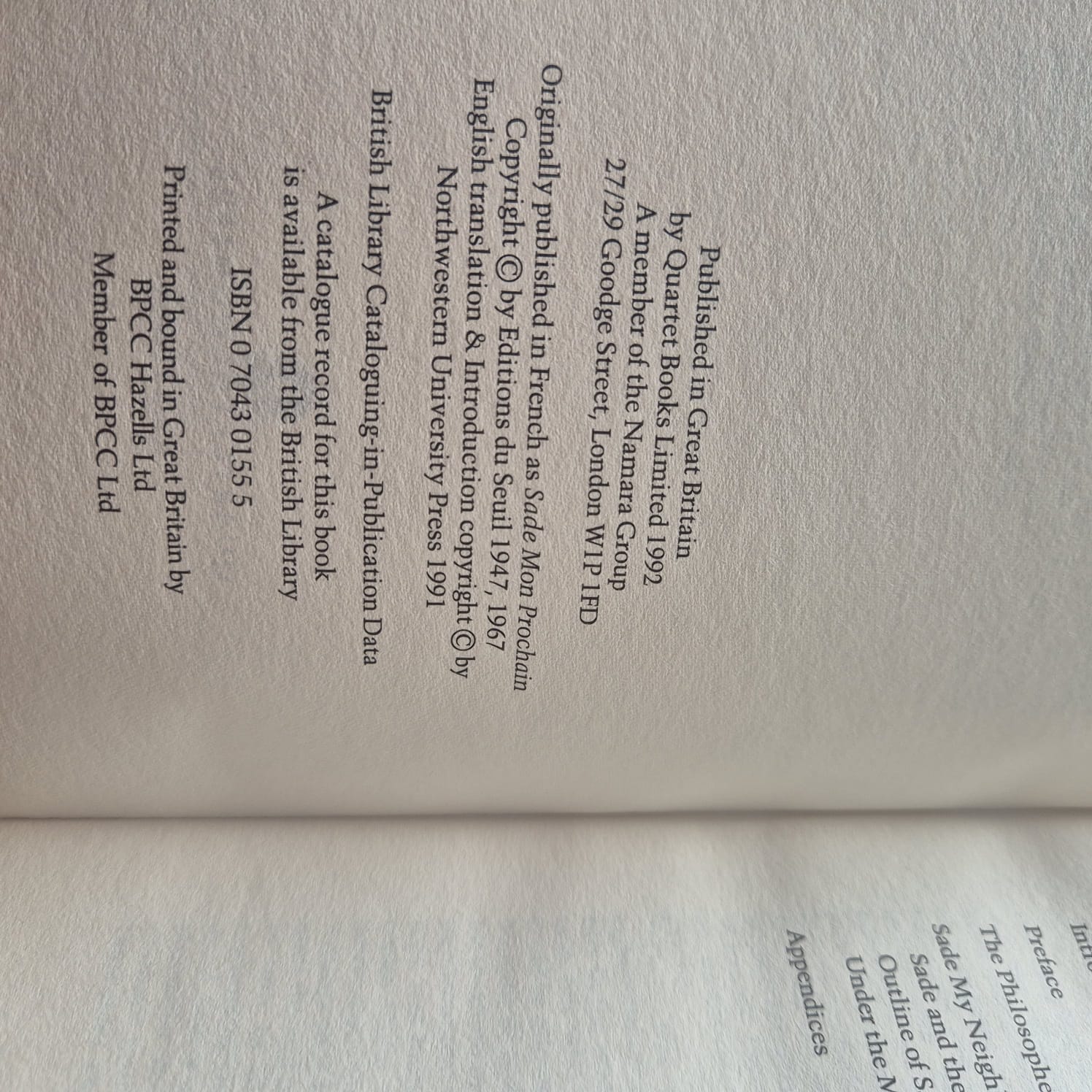 'Sade My Neighbour' by Pierre Klossowski