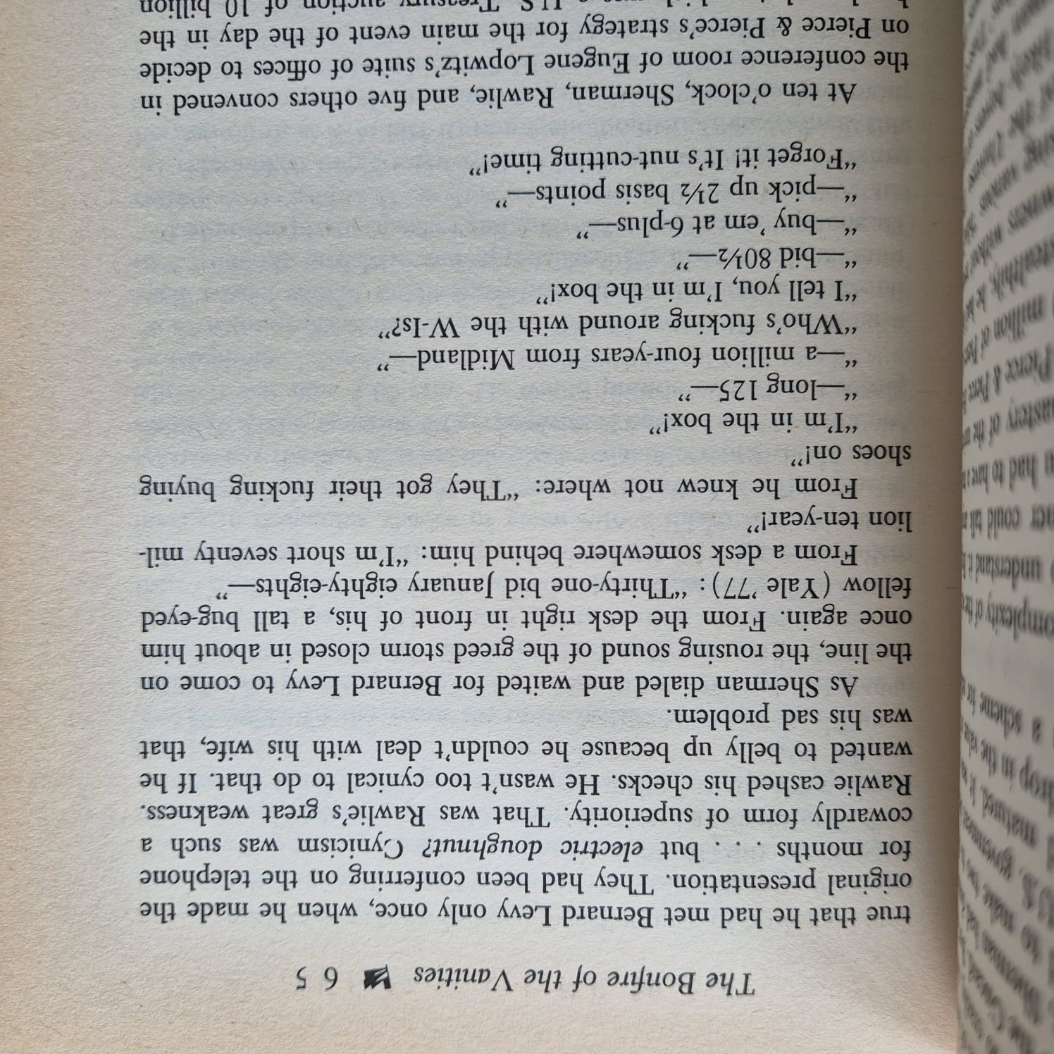 'Bonfire of Vanities' by Tom Wolfe