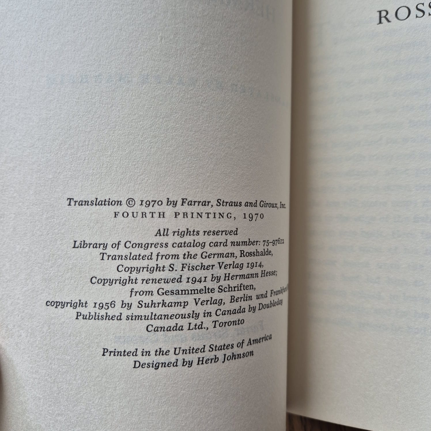 'Rosshalde' by Hermann Hesse