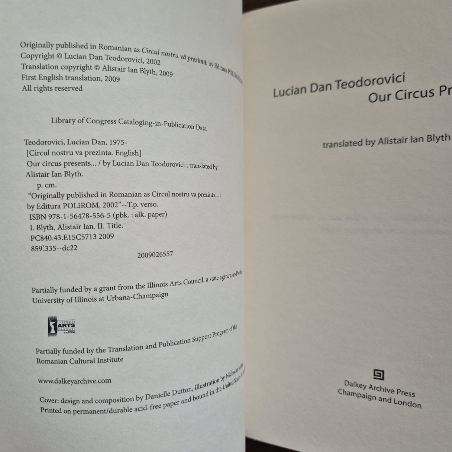 'Our Circus Presents...' by Lucian Dan Teodorovici, translated by Alistair Ian Blyth