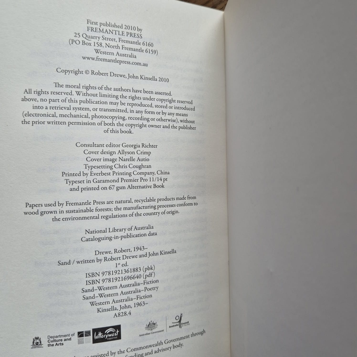 'Sand' by John Kinsella & Robert Drewe