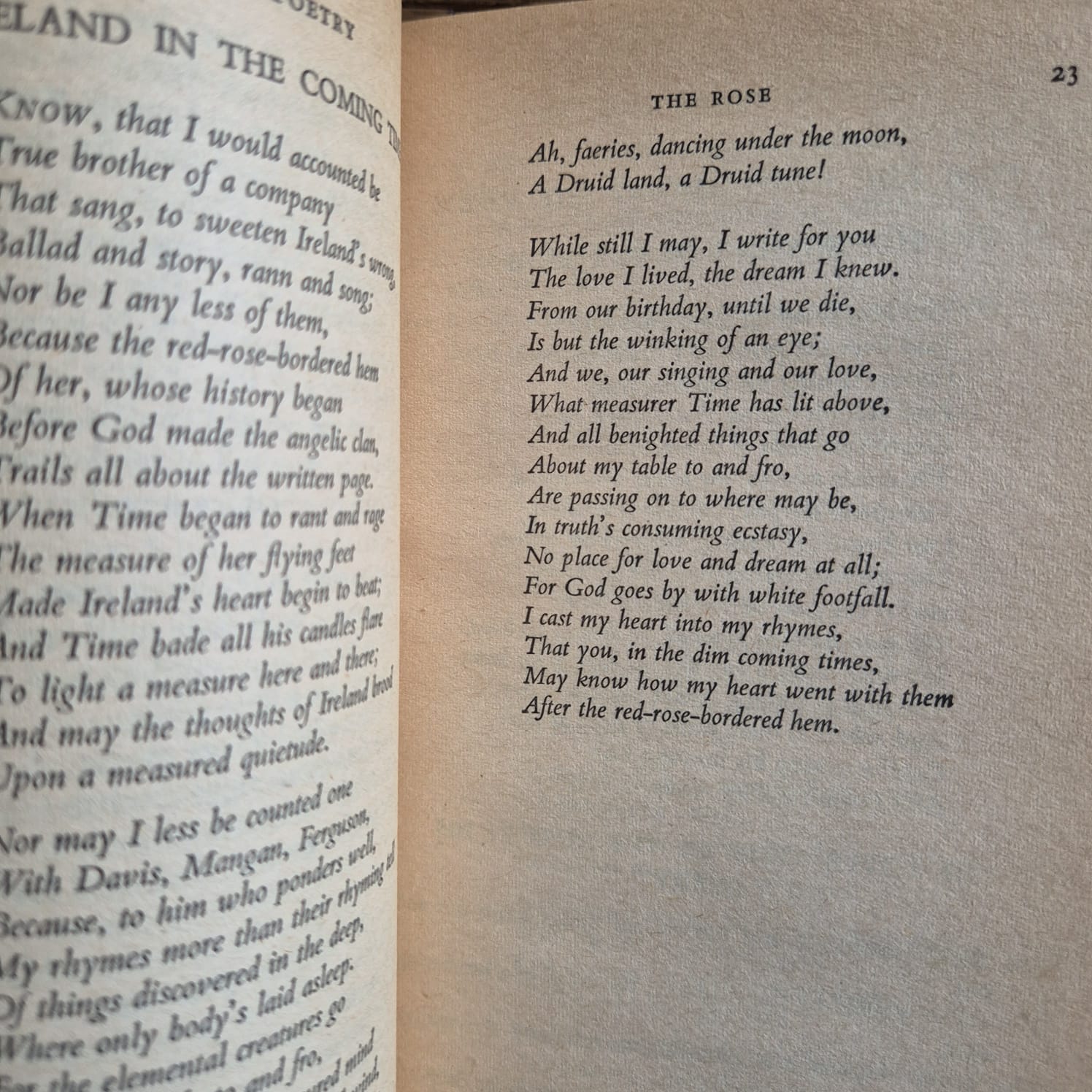 'Selected Poetry' W. B. Yeats & 'The Moon and Sixpence' by W. Somerset Maugham