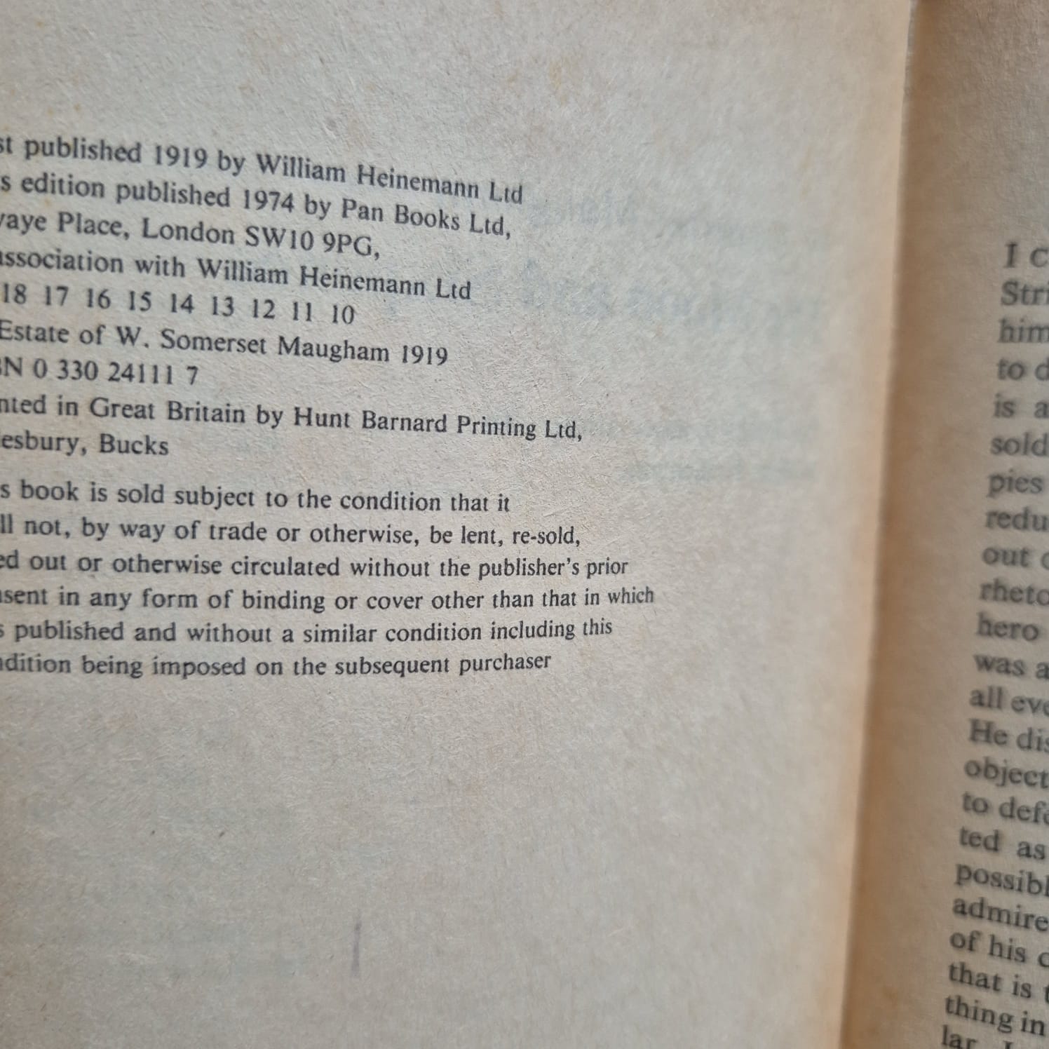 'Selected Poetry' W. B. Yeats & 'The Moon and Sixpence' by W. Somerset Maugham