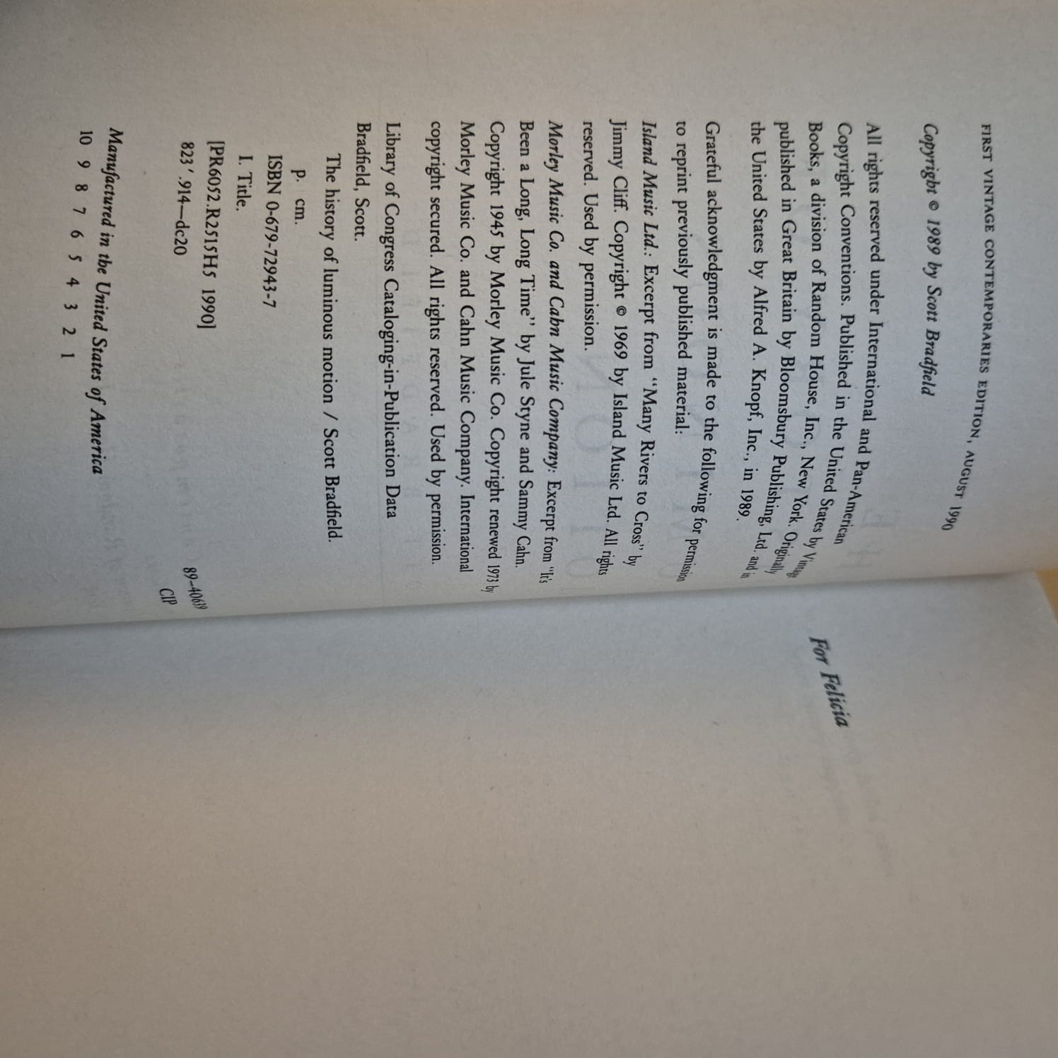 'The History of Luminous Motion' by Scott Bradfield