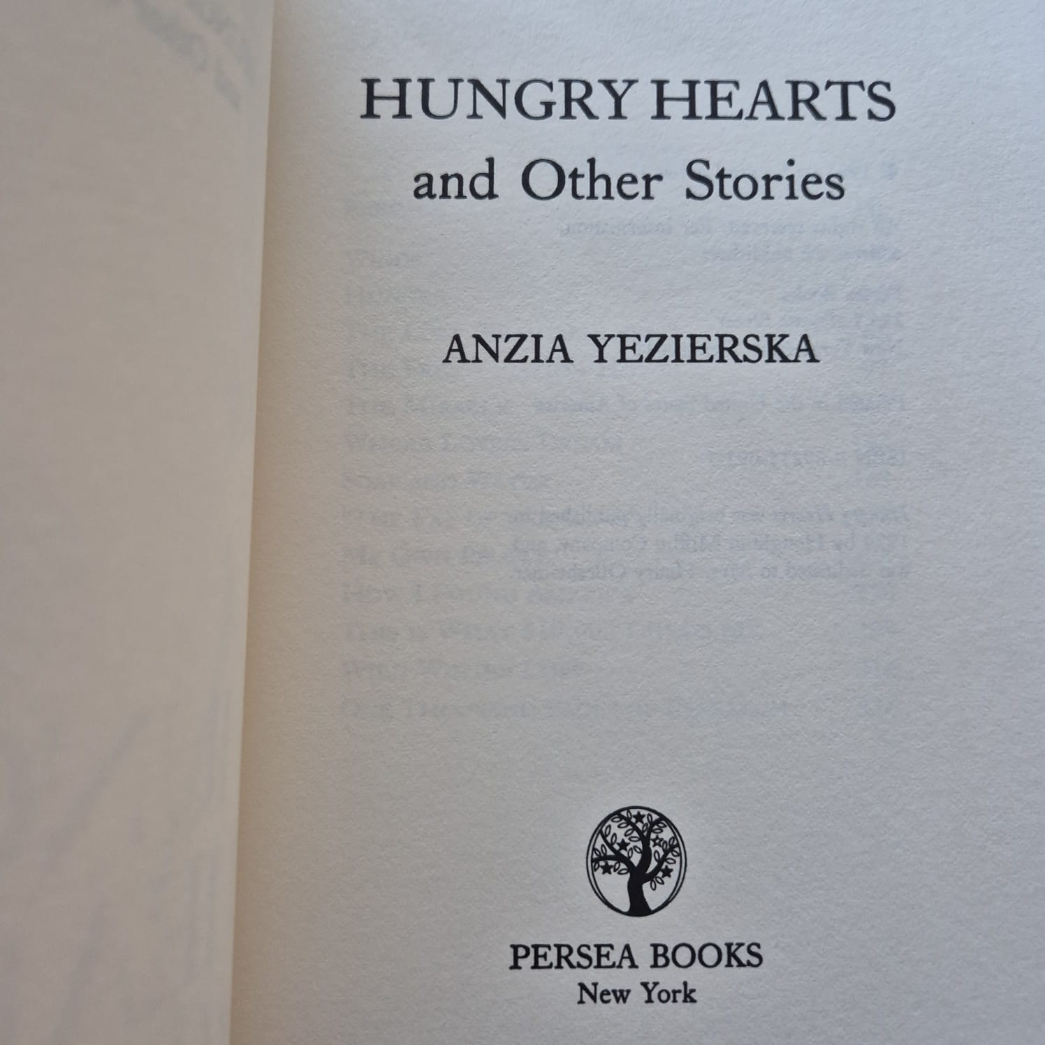 'Hungry Hearts and Other Stories' by Anzia Yezierska