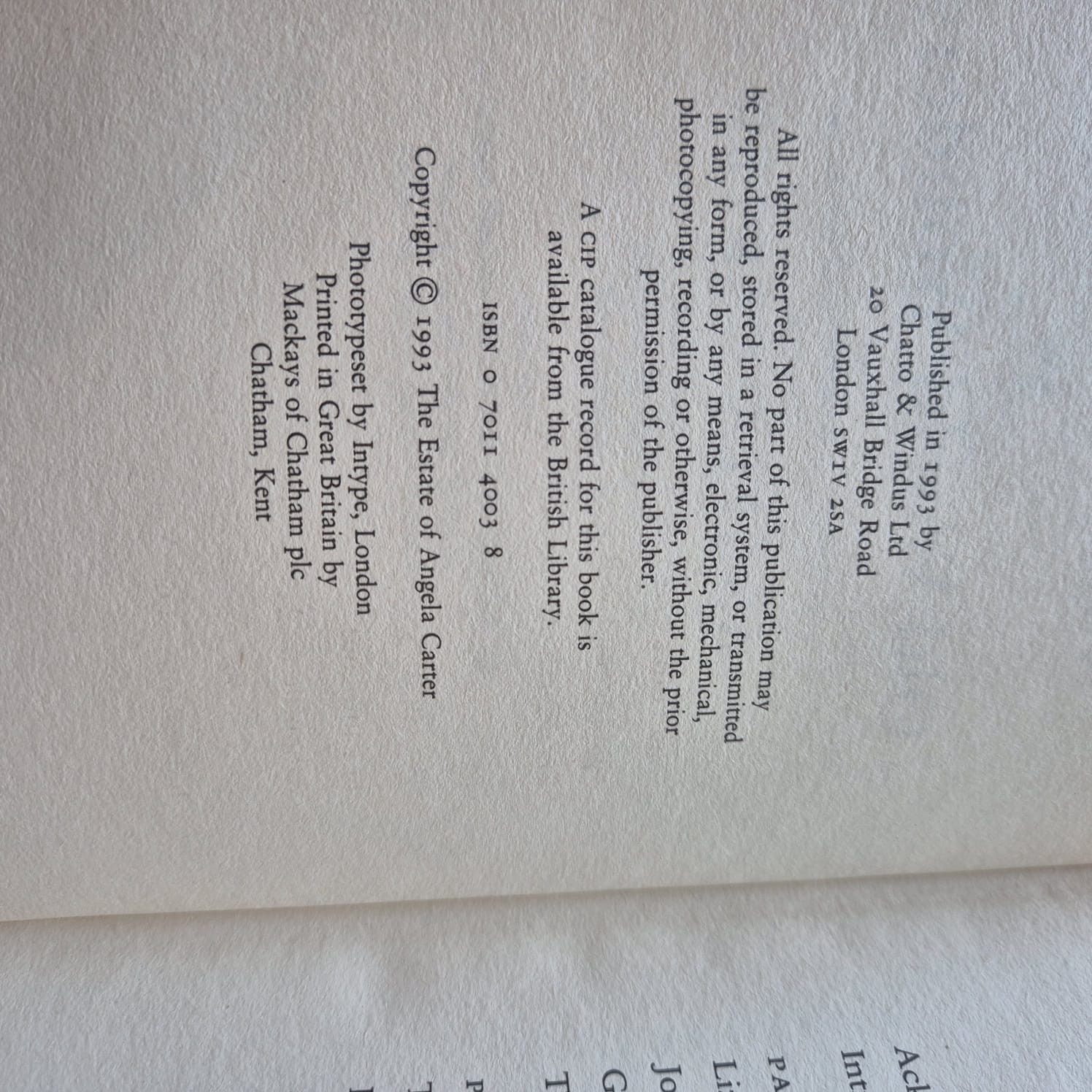 'American Ghosts & Old World Wonders' by Angela Carter