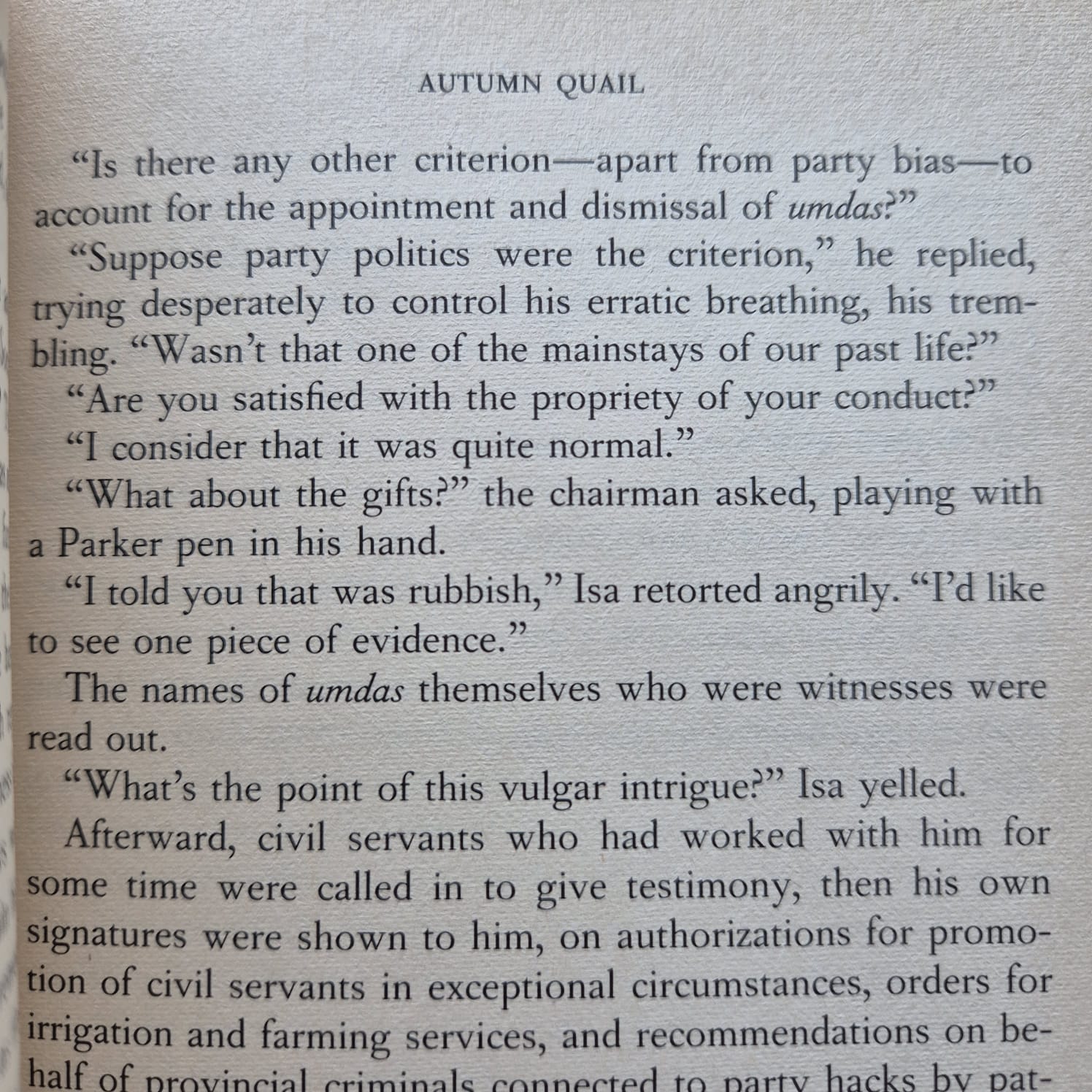 'Autumn Quail' by Naguib Mahfouz