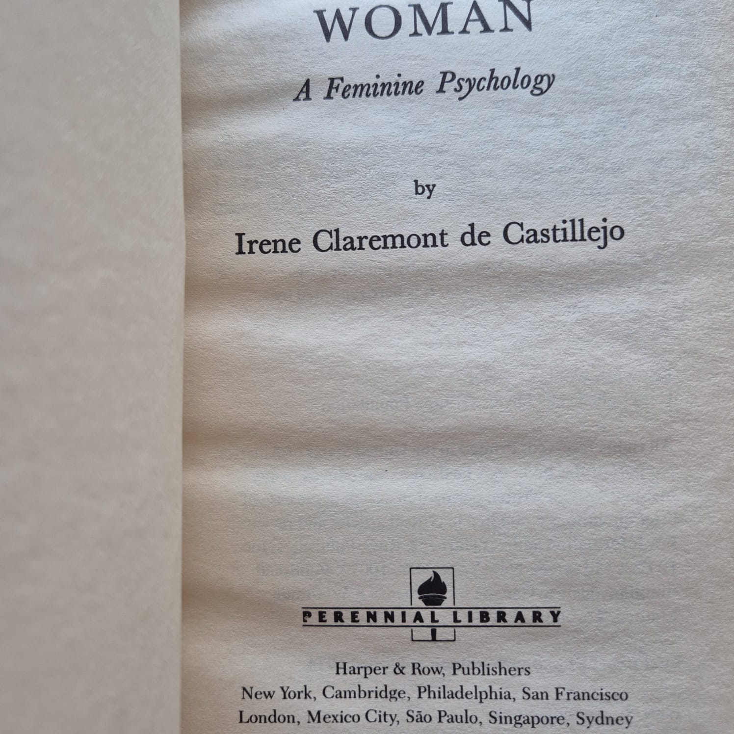 'Knowing Woman: A Feminine Psychology' by Irene Claremont de Castillejo