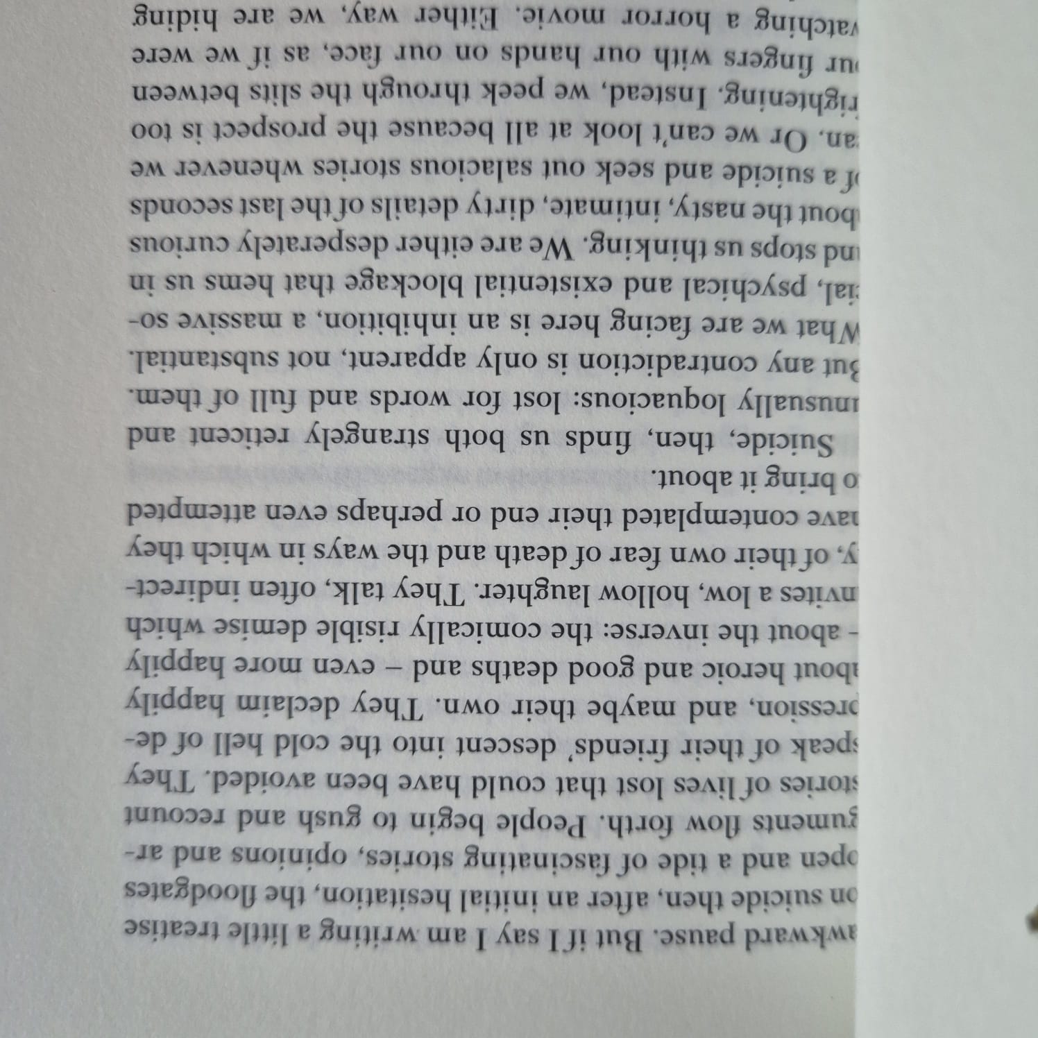'Notes on Suicide' by Simon Critchley