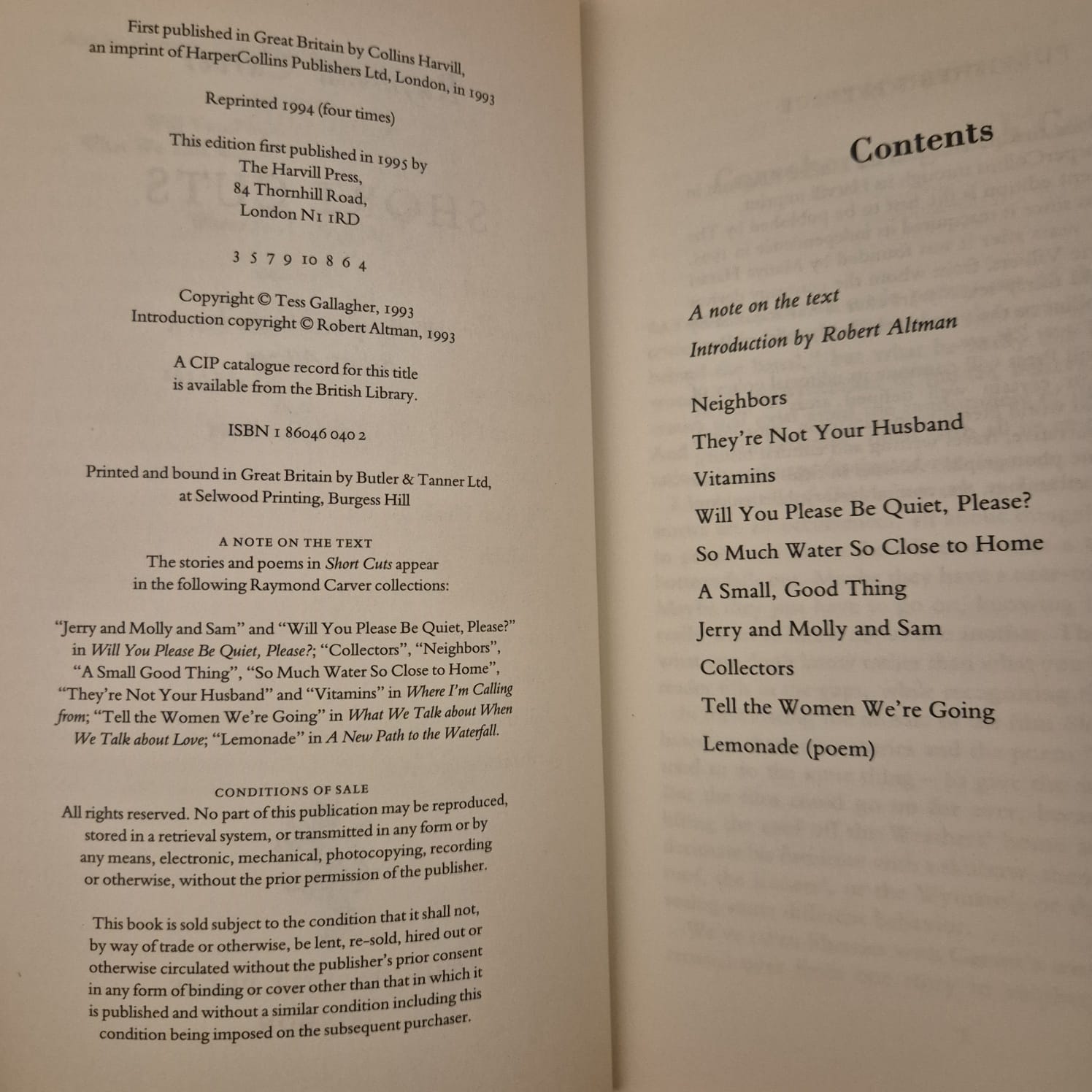 'Short Cuts' by Raymond Carver