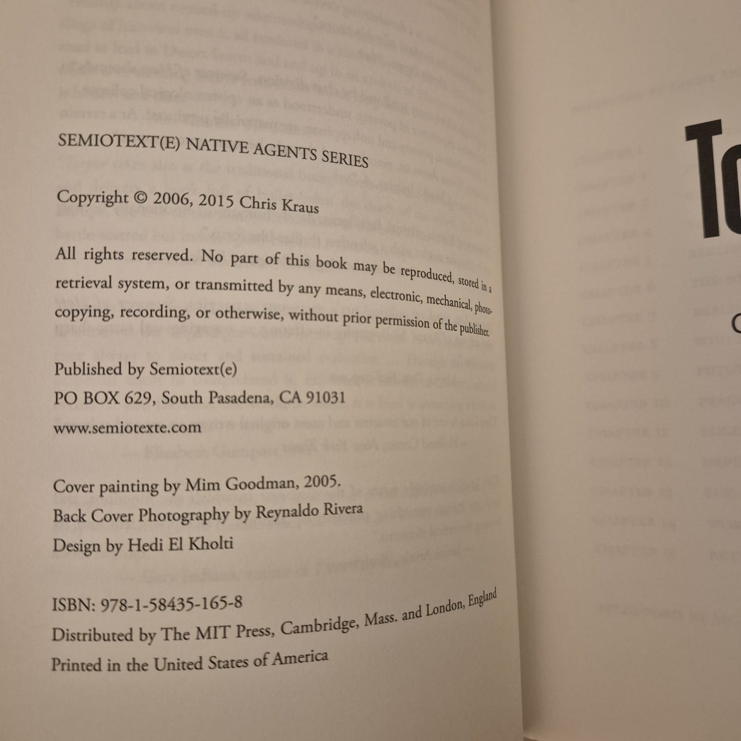 'Torpor' by Chris Kraus