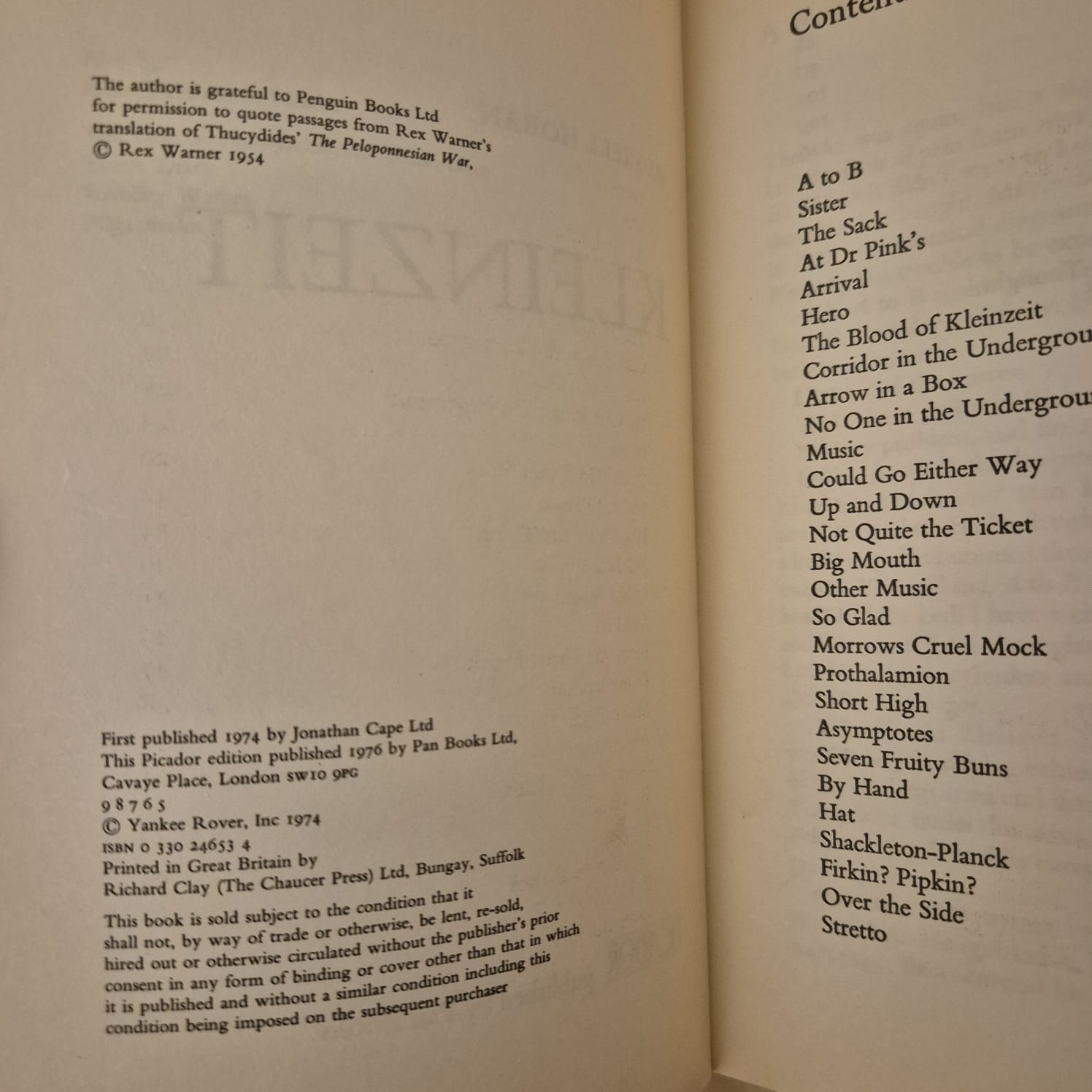 'Kleinzeit' by Russell Hoban