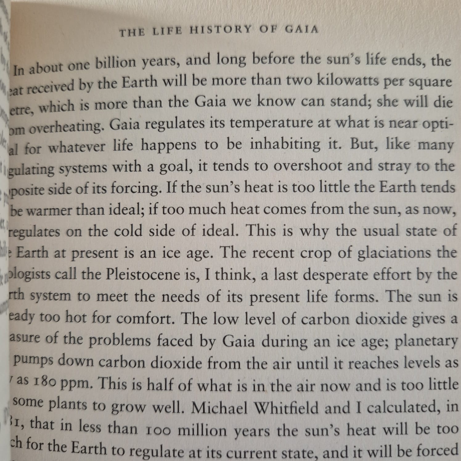 'The Revenge of Gaia' by James Lovelock