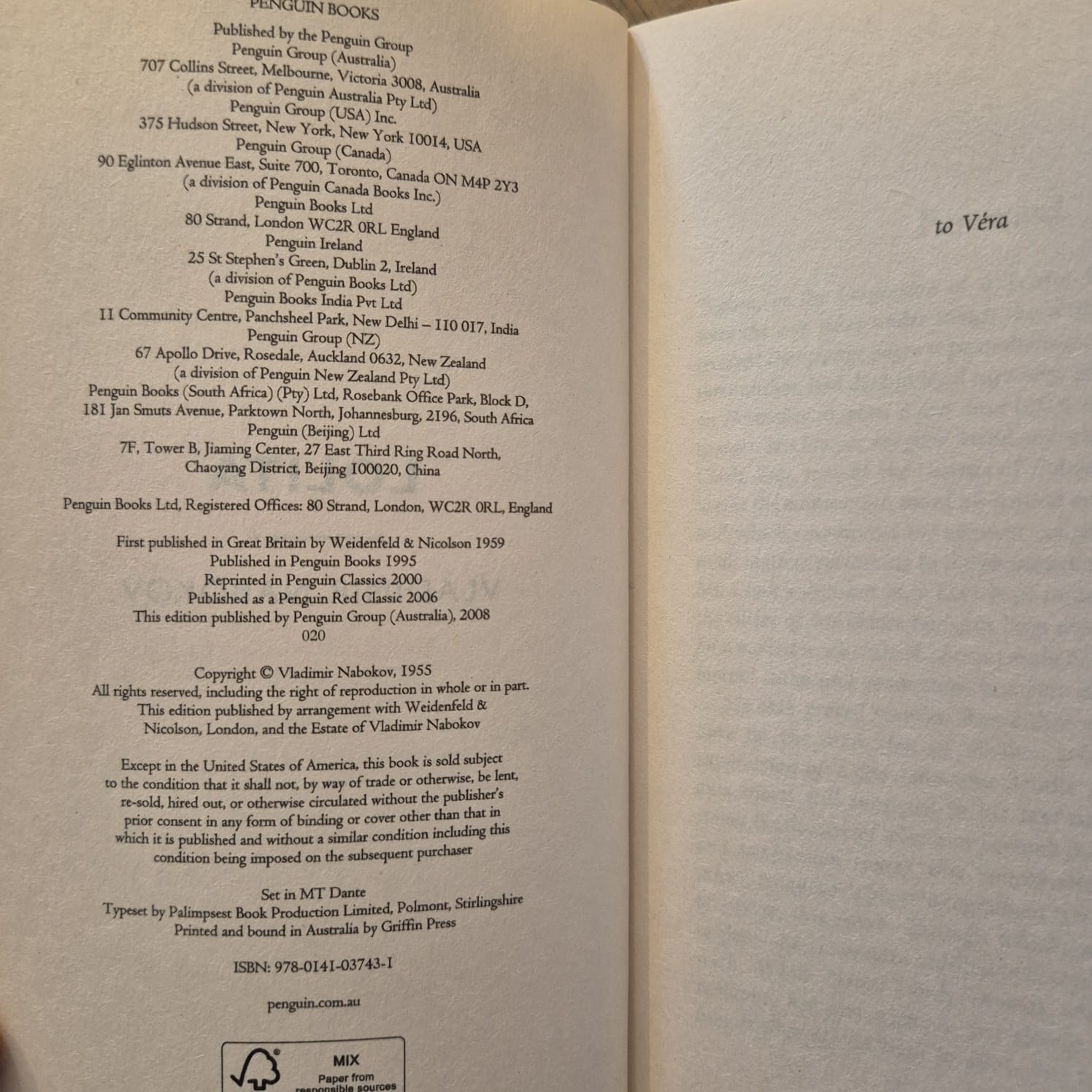 'Lolita' by Vladimir Nabokov