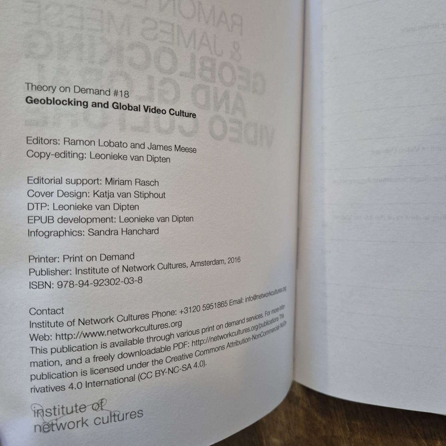 'Geoblocking and Global Video Culture' edited by Ramon Lobato and James Meese
