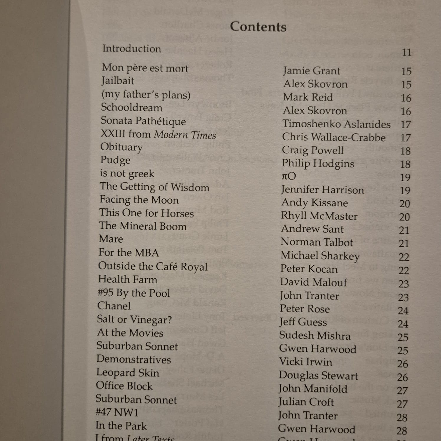 'The Indigo Book of Modern Australian Sonnets' edited by Geoff Page