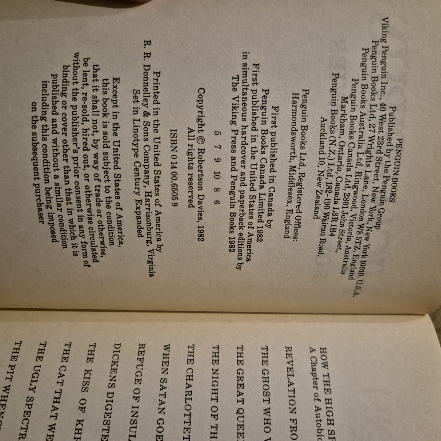 'High Spirits: A Collection of Ghost Stories' by Robertson Davies