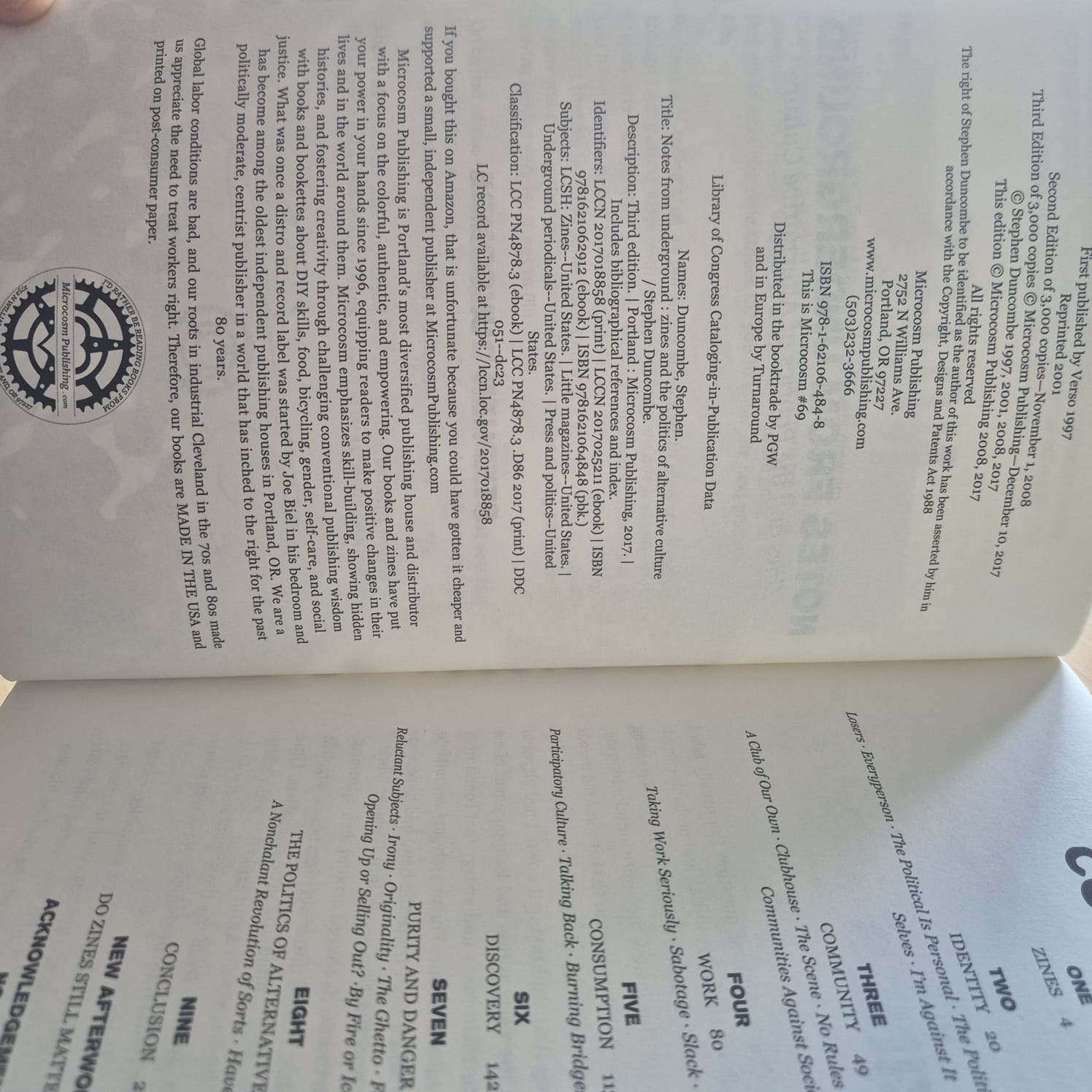 'Notes from Underground: Zines and the Politics of Alternative Culture' by Stephen Duncombe
